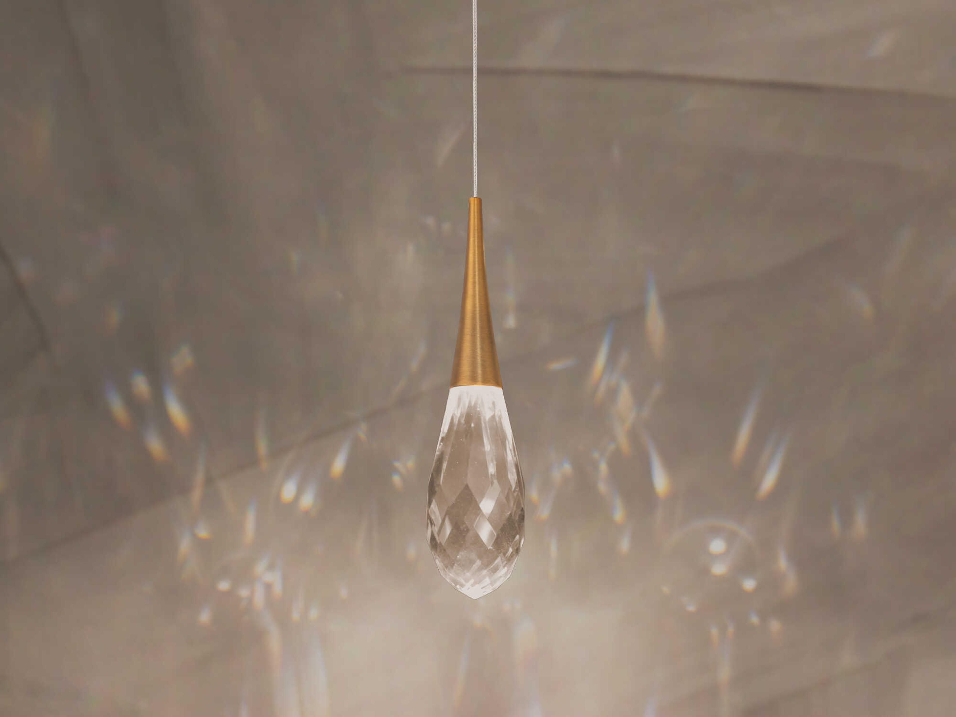 Schonbek Hibiscus 1-Light Aged Brass Mini Pendant