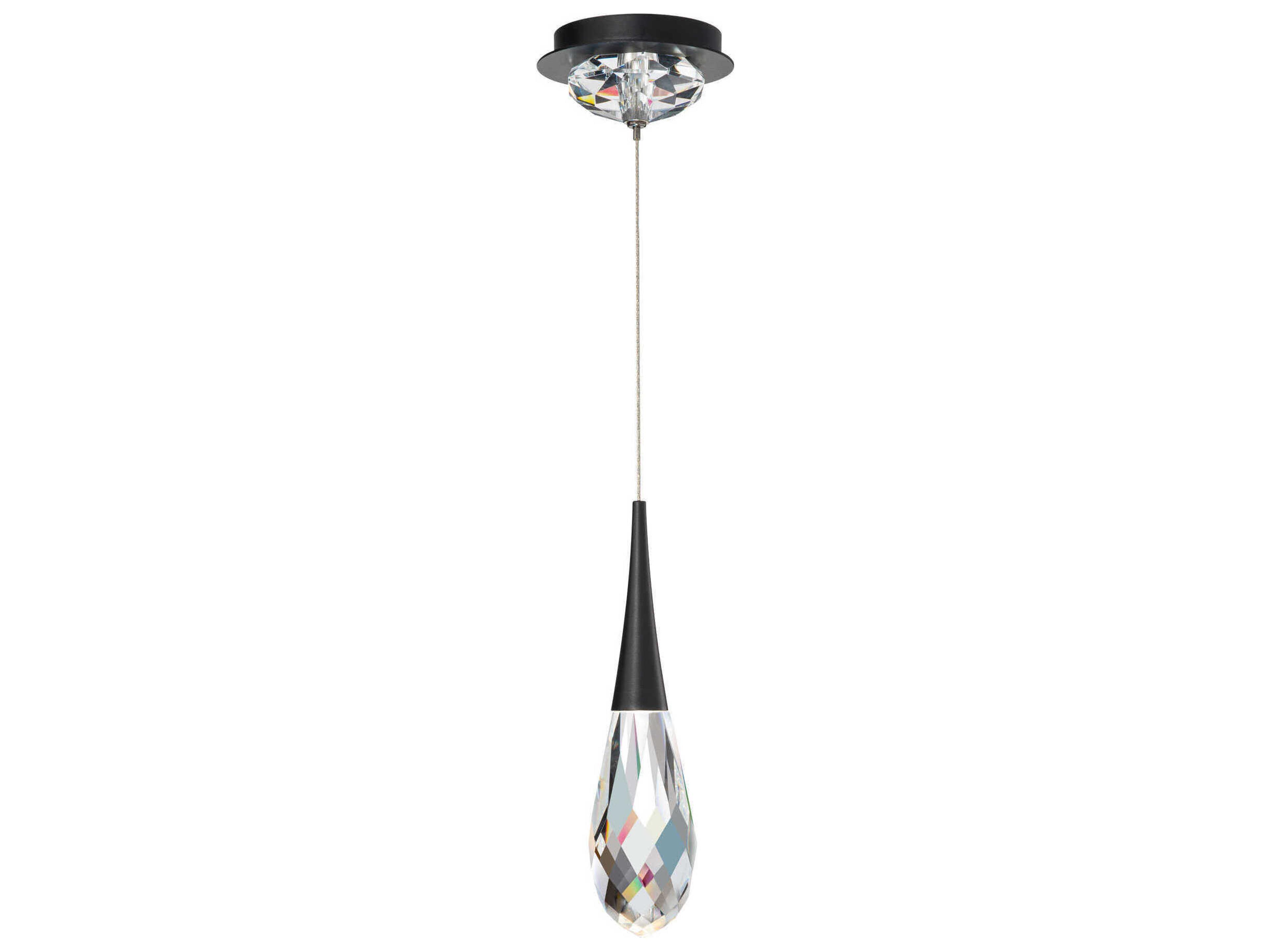 Schonbek Hibiscus 1-Light Black Mini Pendant