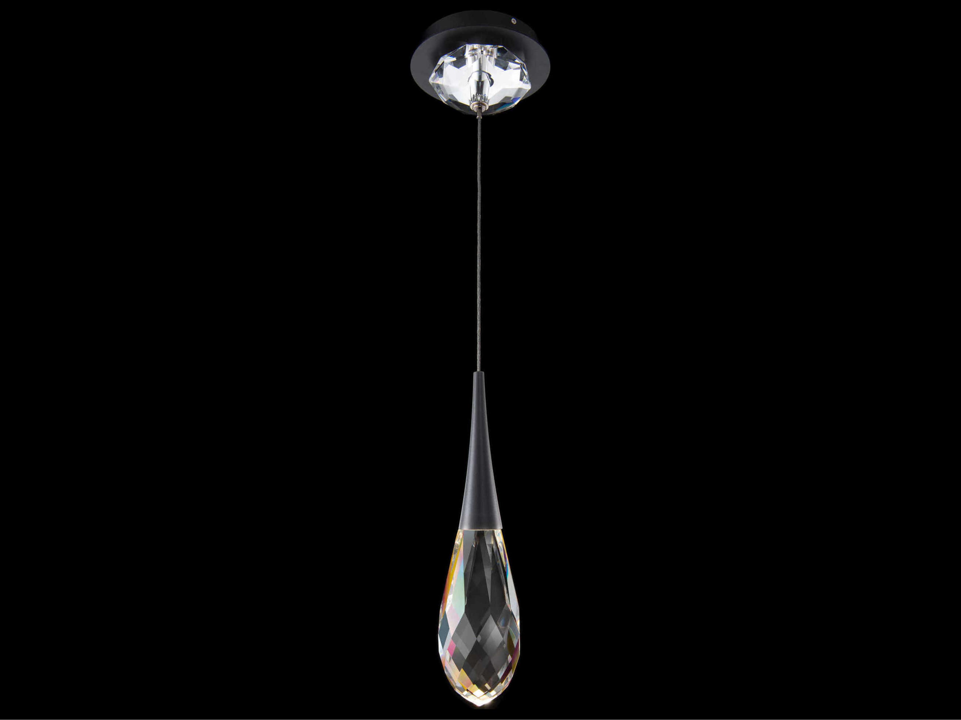 Schonbek Hibiscus 1-Light Black Mini Pendant