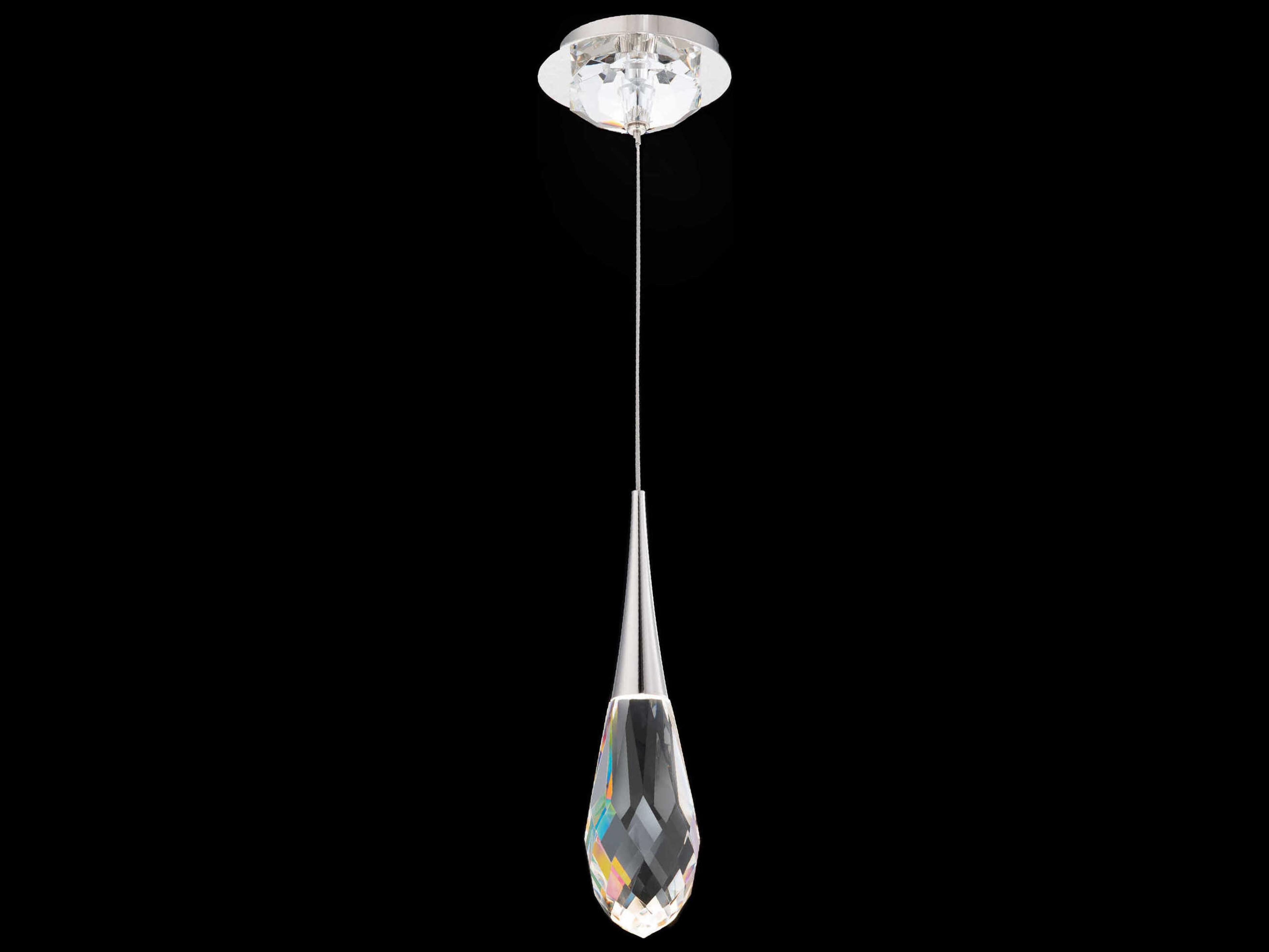Schonbek Hibiscus 1-Light Polished Nickel Mini Pendant