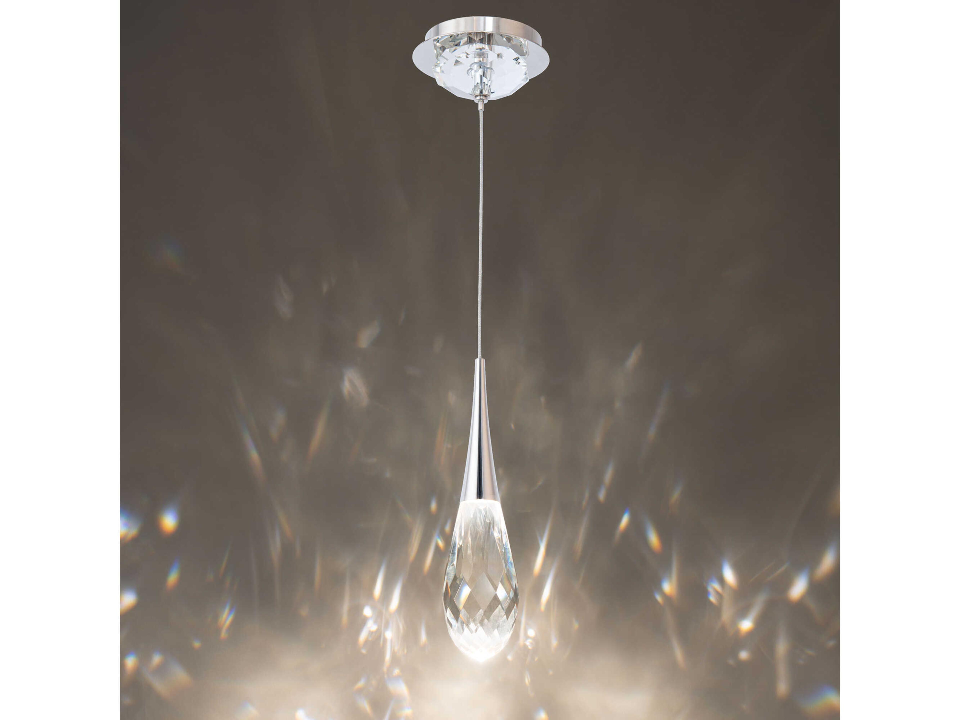 Schonbek Hibiscus 1-Light Polished Nickel Mini Pendant