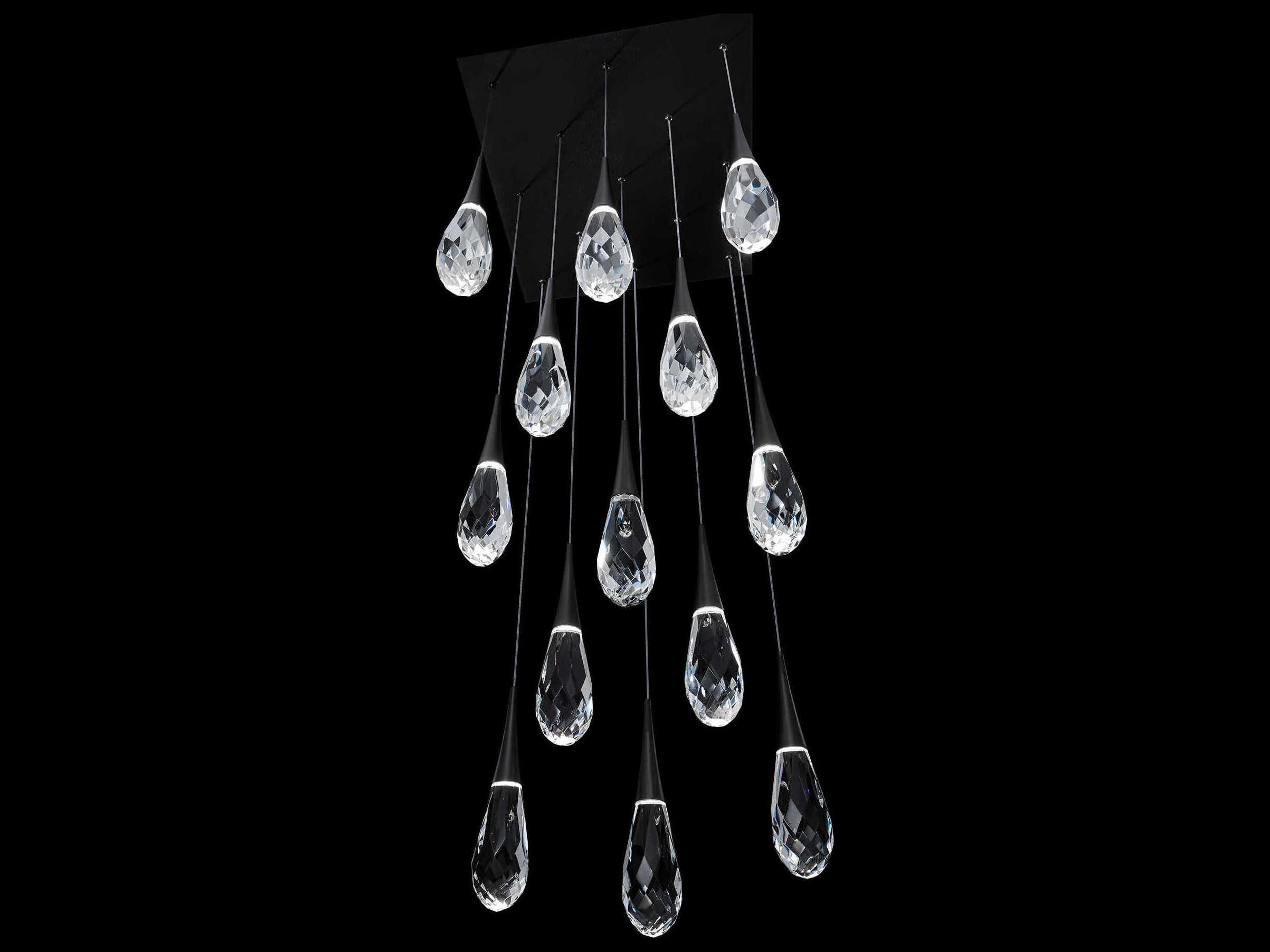 Schonbek Hibiscus 13-Light Black Pendant