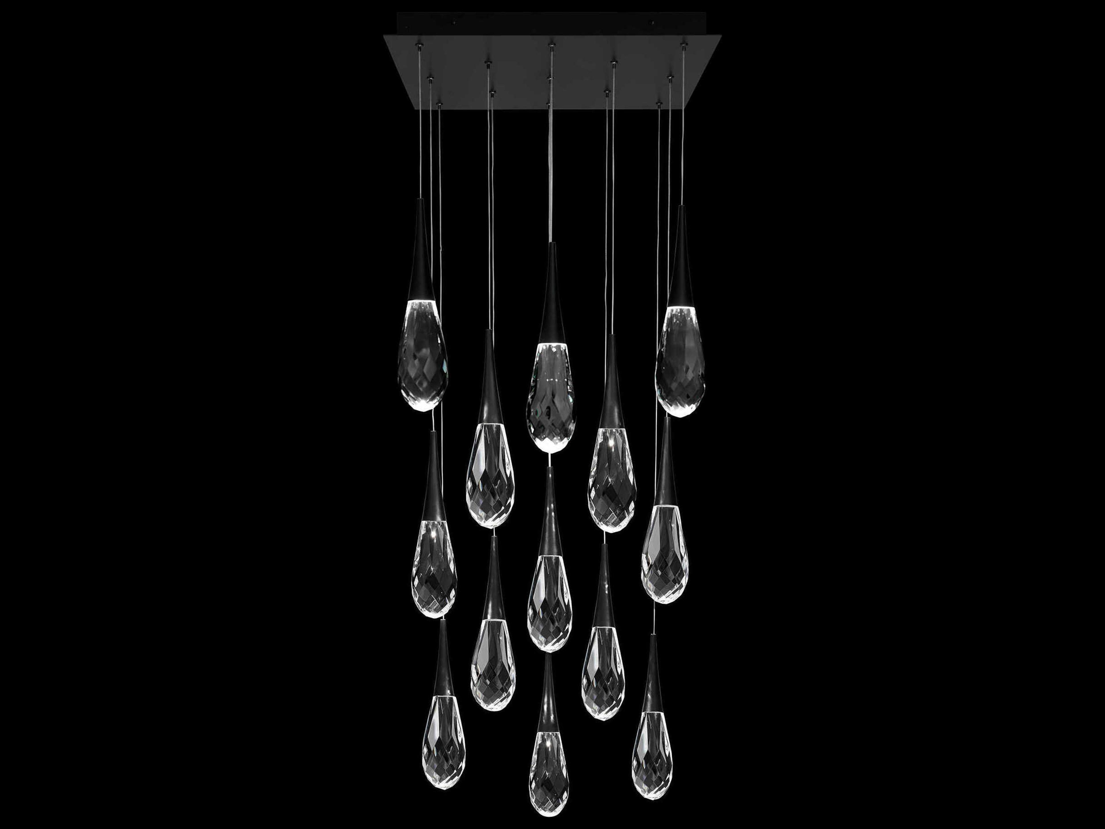 Schonbek Hibiscus 13-Light Black Pendant