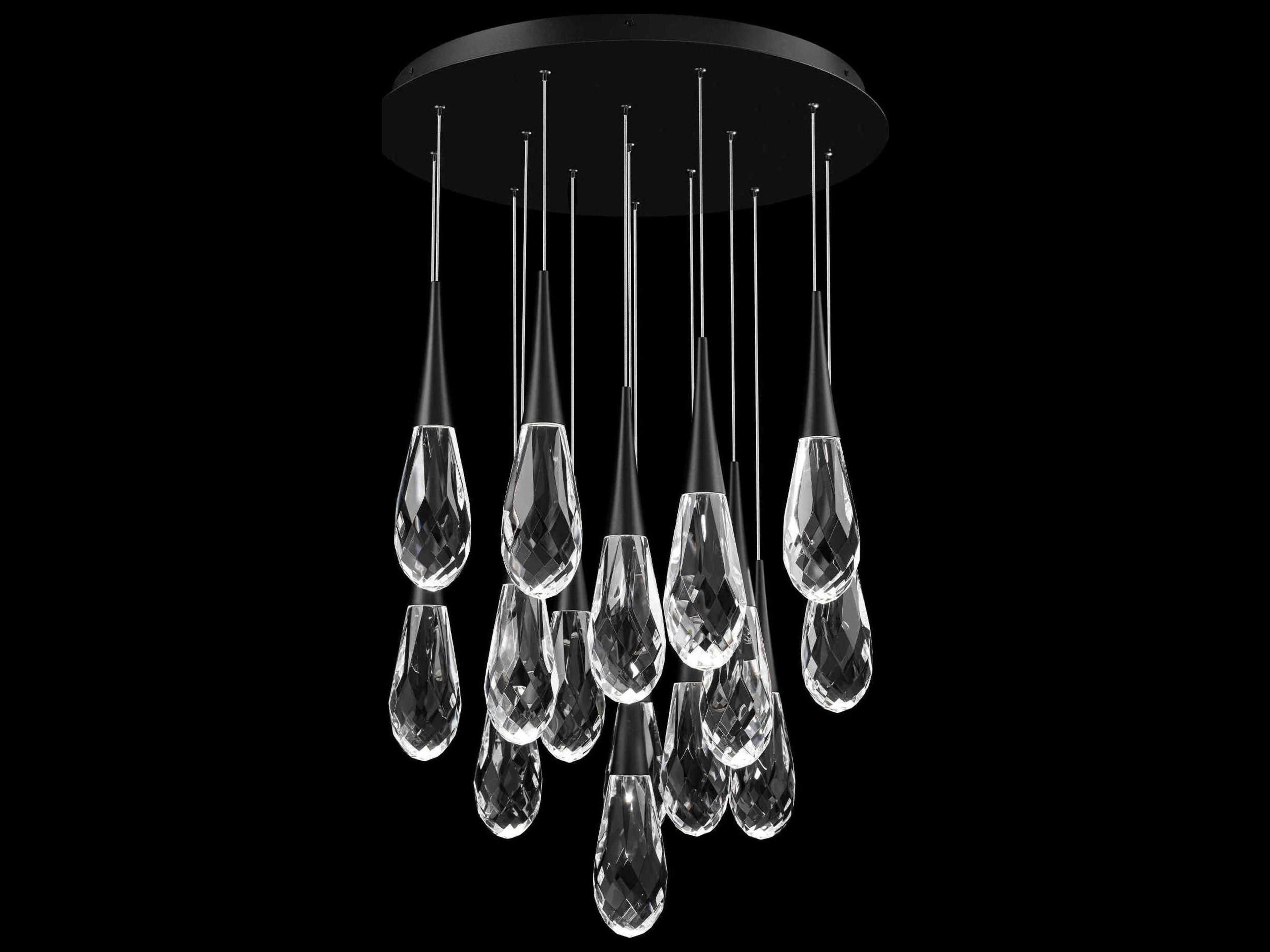 Schonbek Hibiscus 15-Light Black Pendant