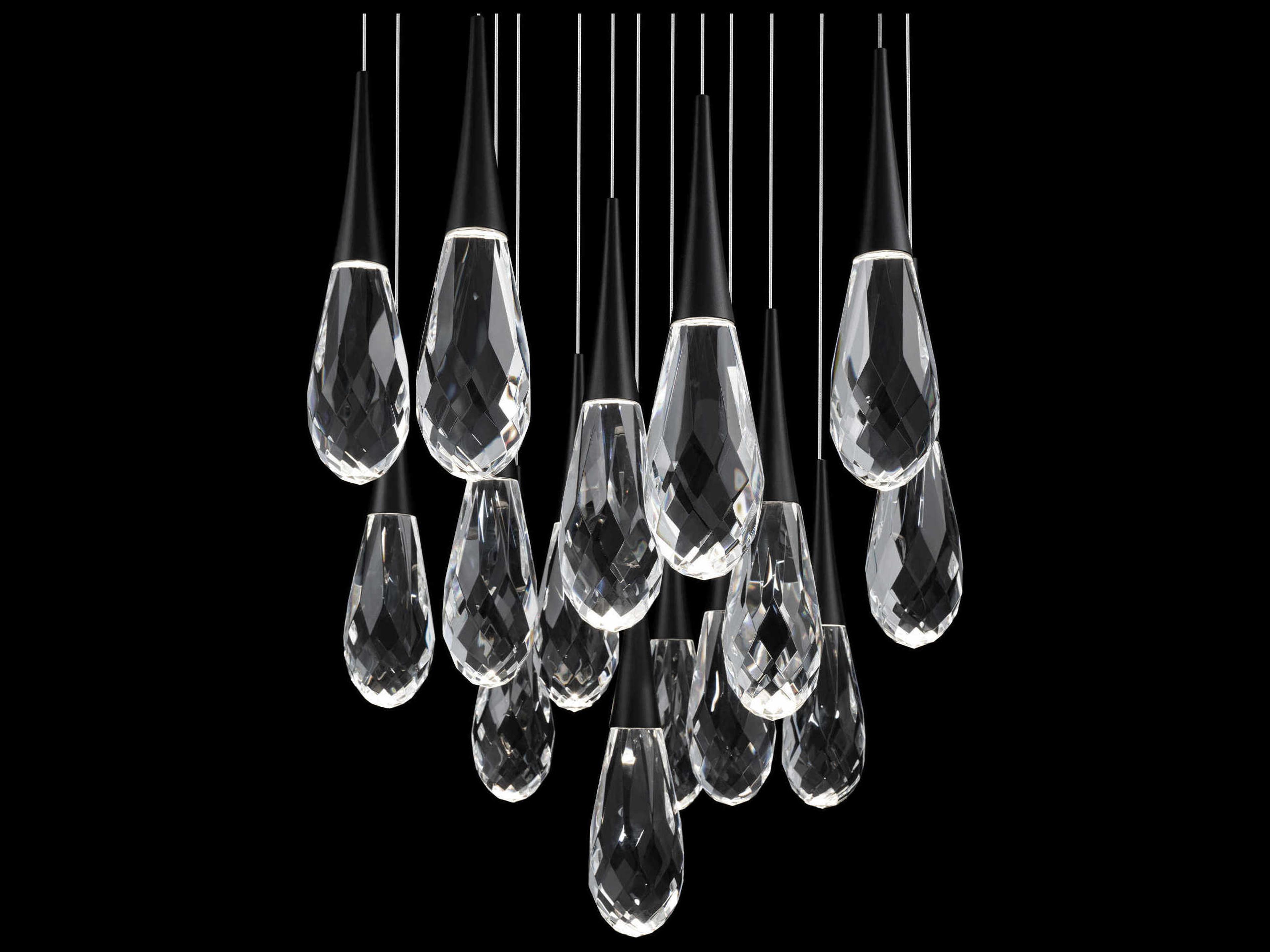 Schonbek Hibiscus 15-Light Black Pendant