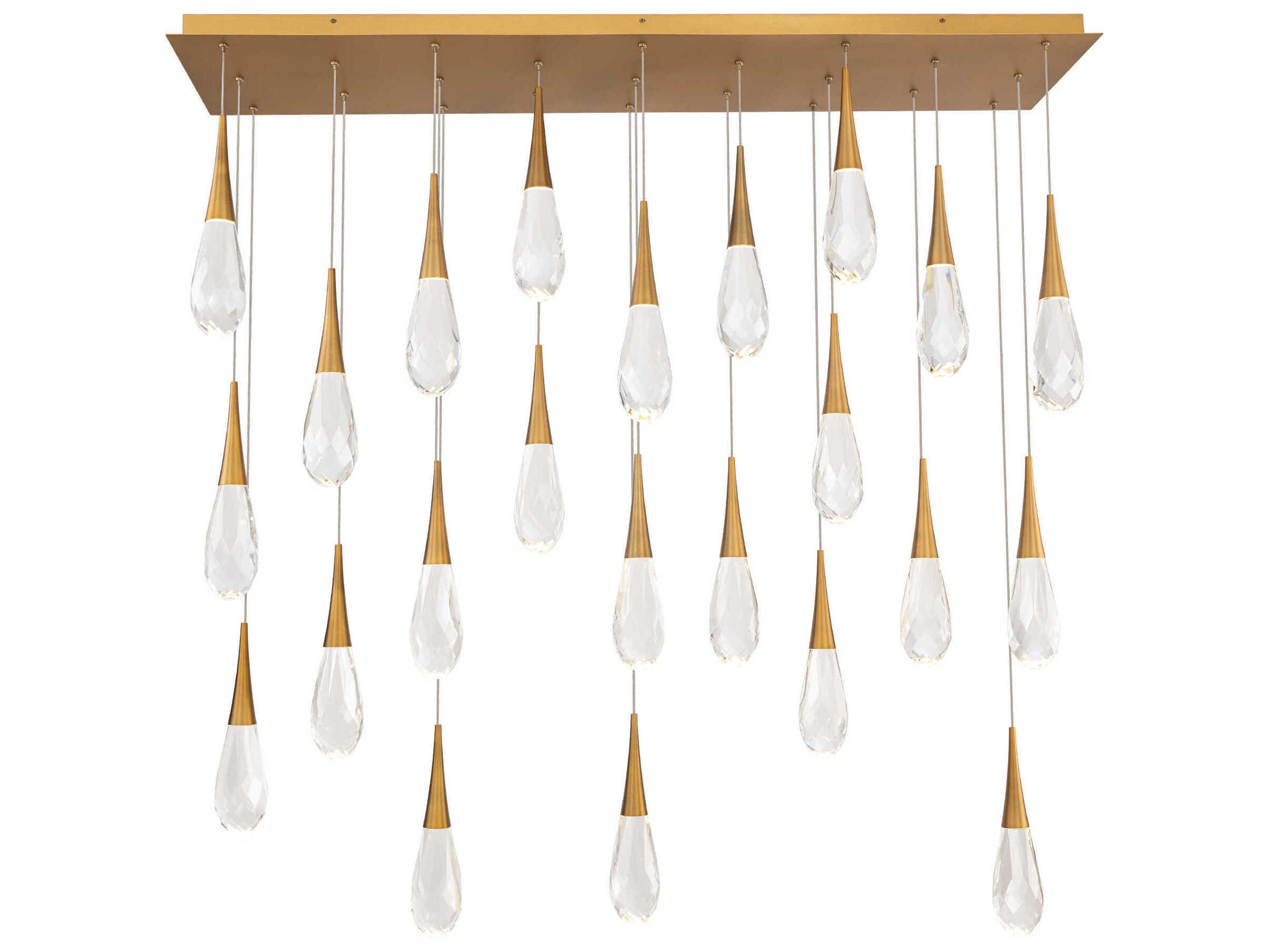 Hibiscus 23-Light Aged Brass Island Pendant