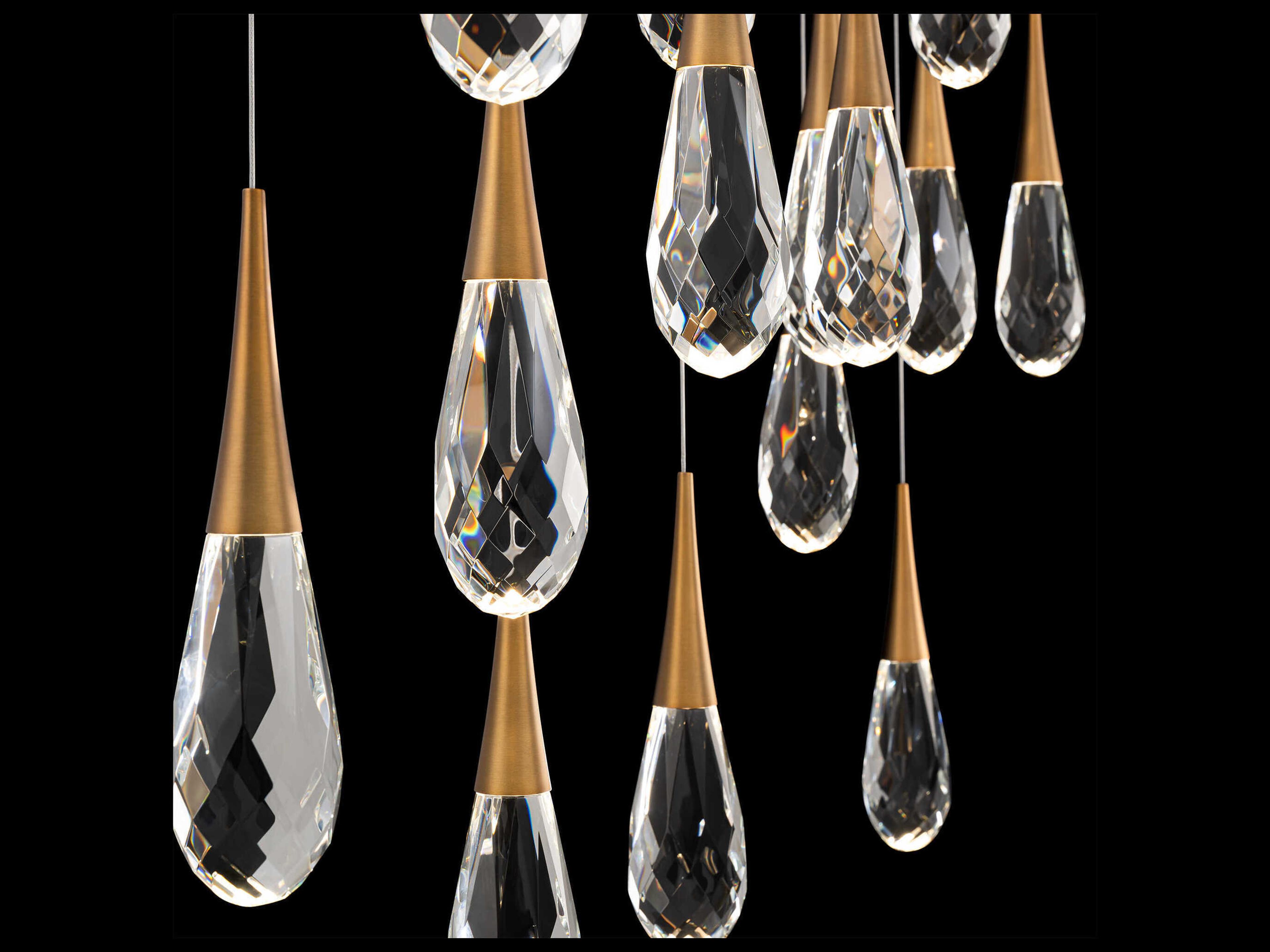 Schonbek Hibiscus 23-Light Aged Brass Island Pendant