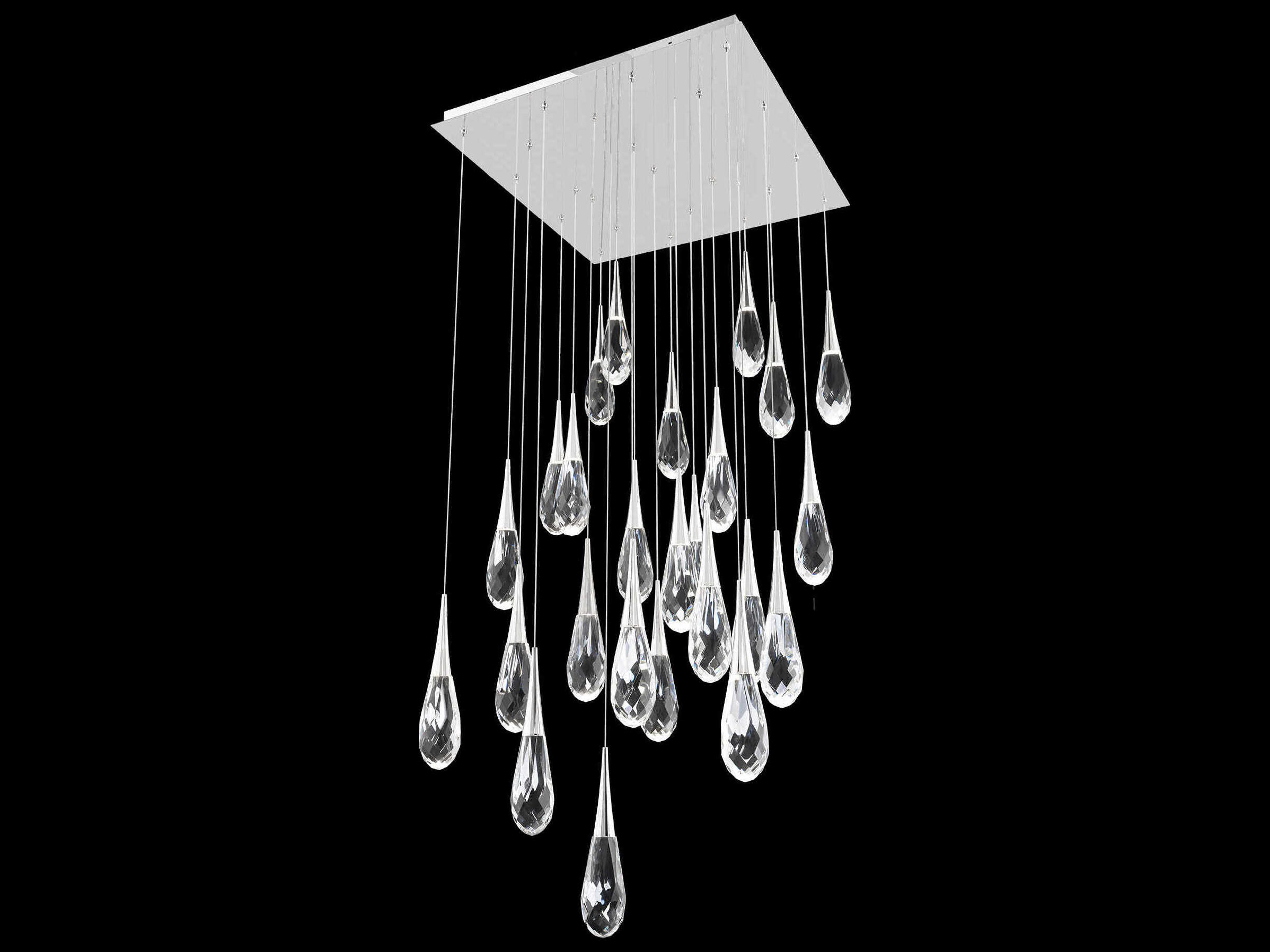 Schonbek Hibiscus 25-Light Polished Nickel Pendant