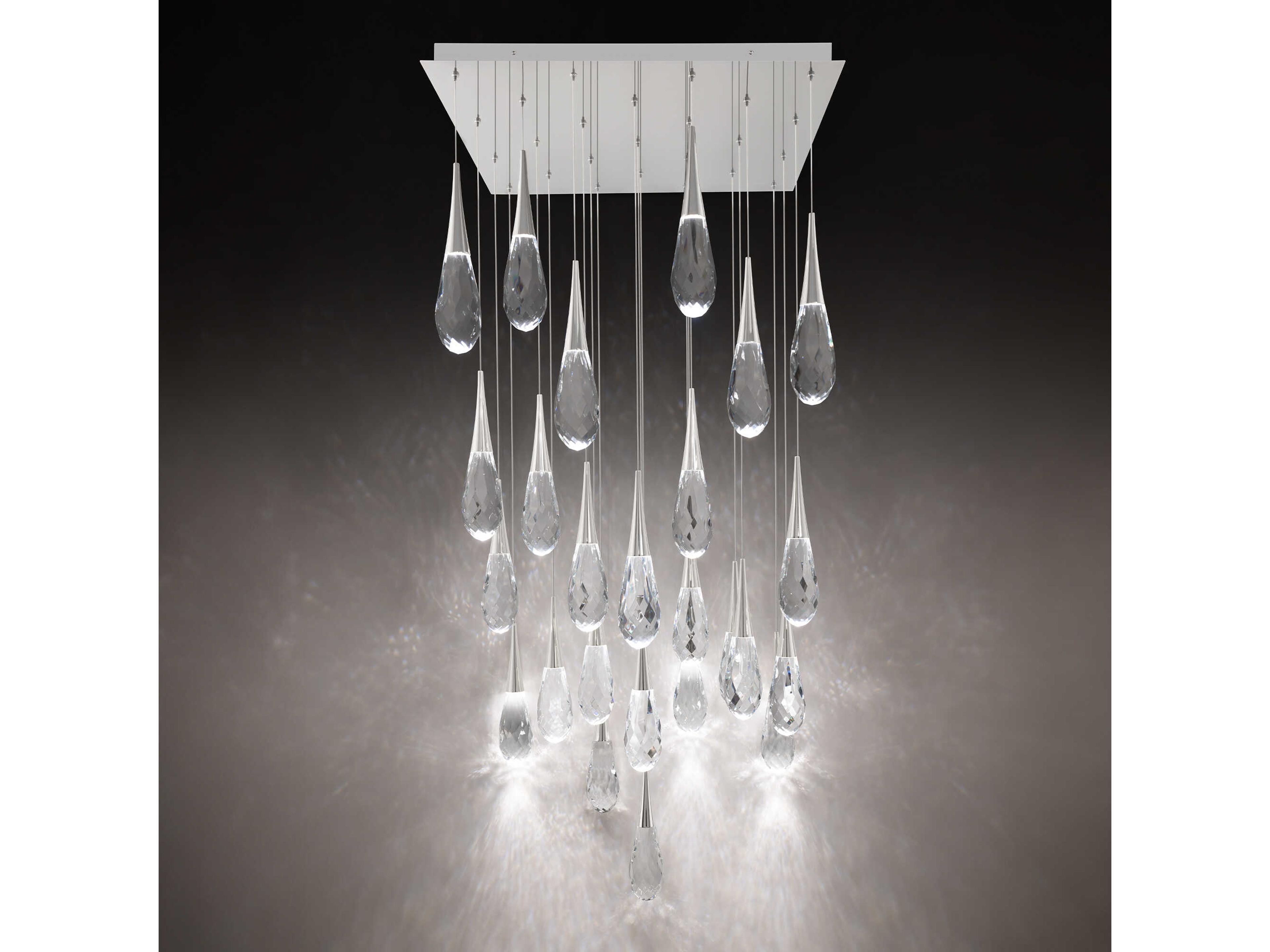 Schonbek Hibiscus 25-Light Polished Nickel Pendant