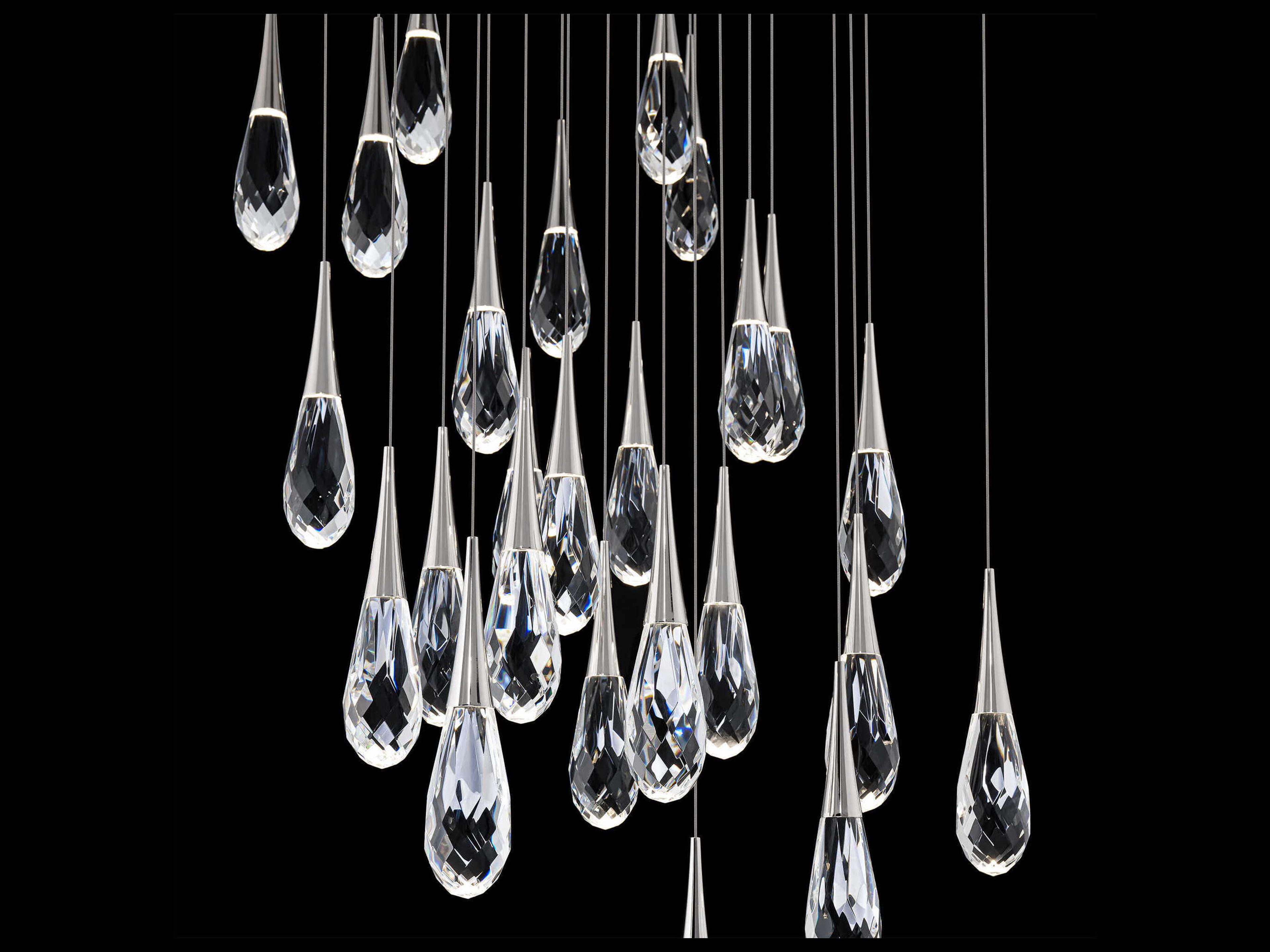 Schonbek Hibiscus 25-Light Polished Nickel Pendant