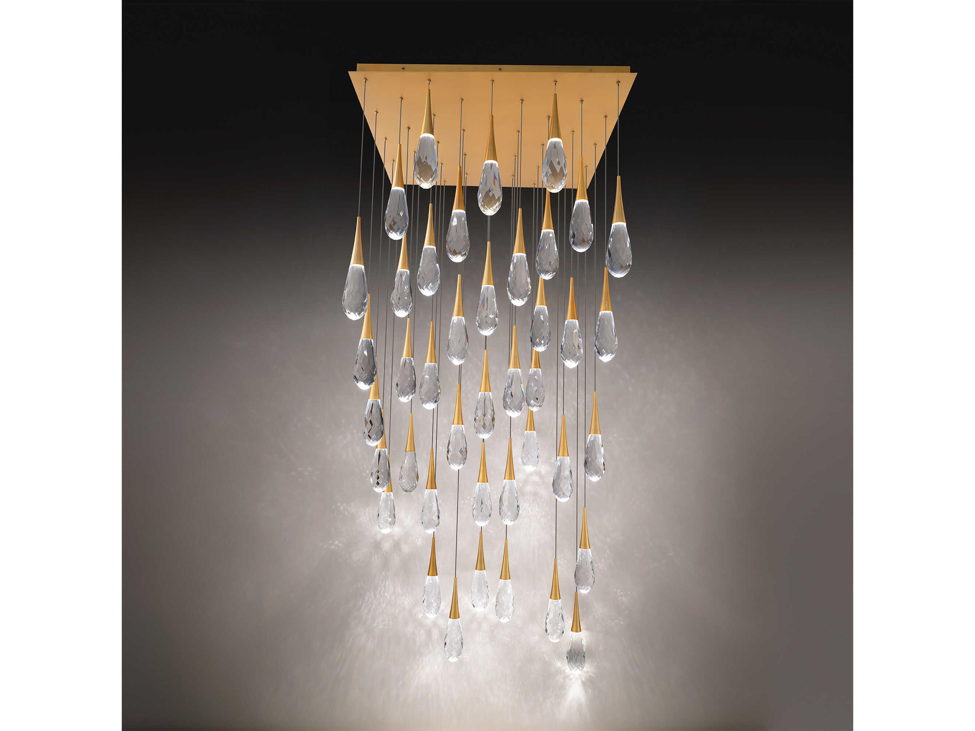 Schonbek Hibiscus 41-Light Aged Brass Pendant