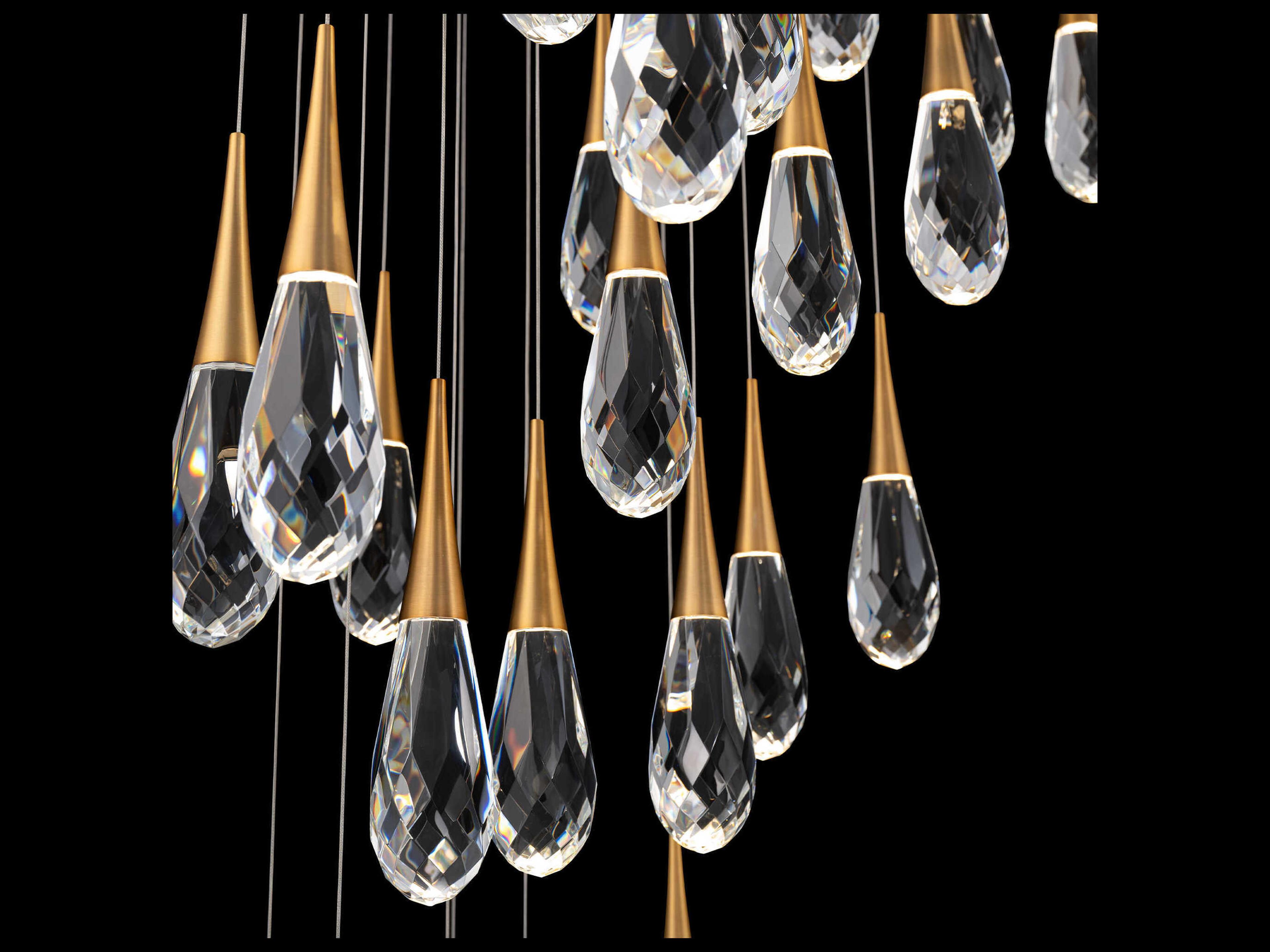 Schonbek Hibiscus 41-Light Aged Brass Pendant