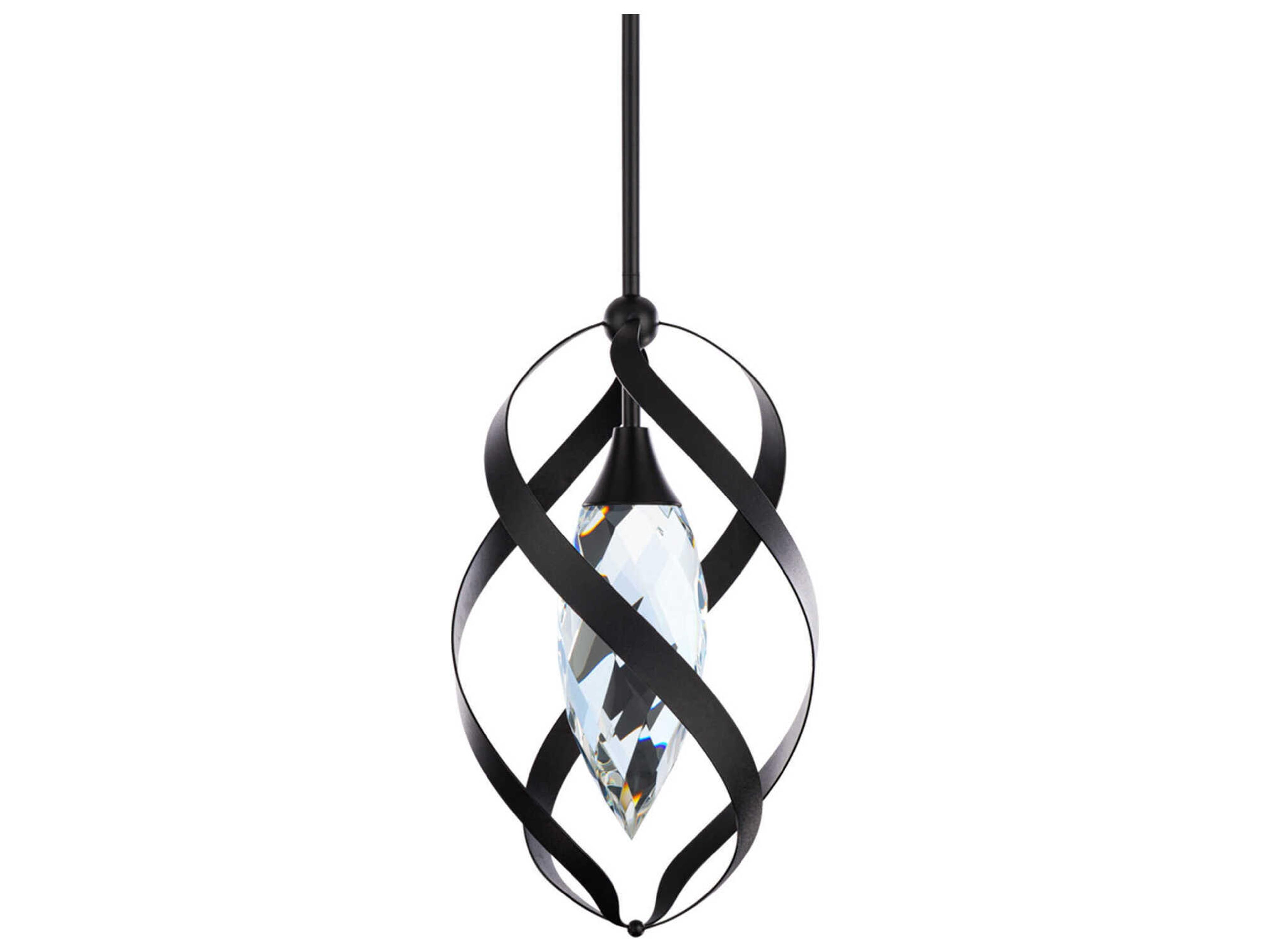 Solan 1-Light Black Geometric Mini Pendant