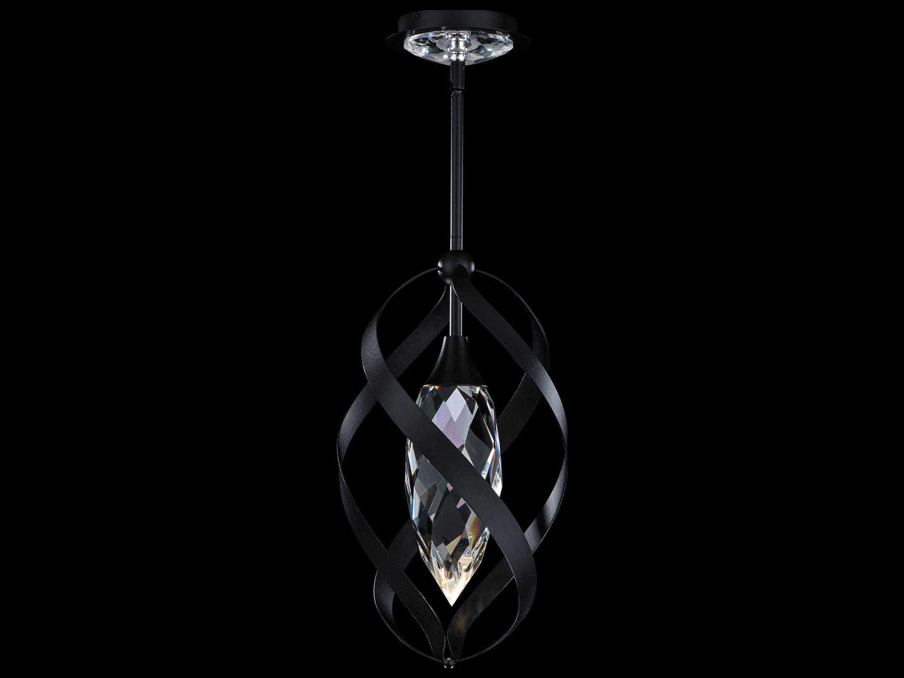 Schonbek Solan 1-Light Black Geometric Mini Pendant