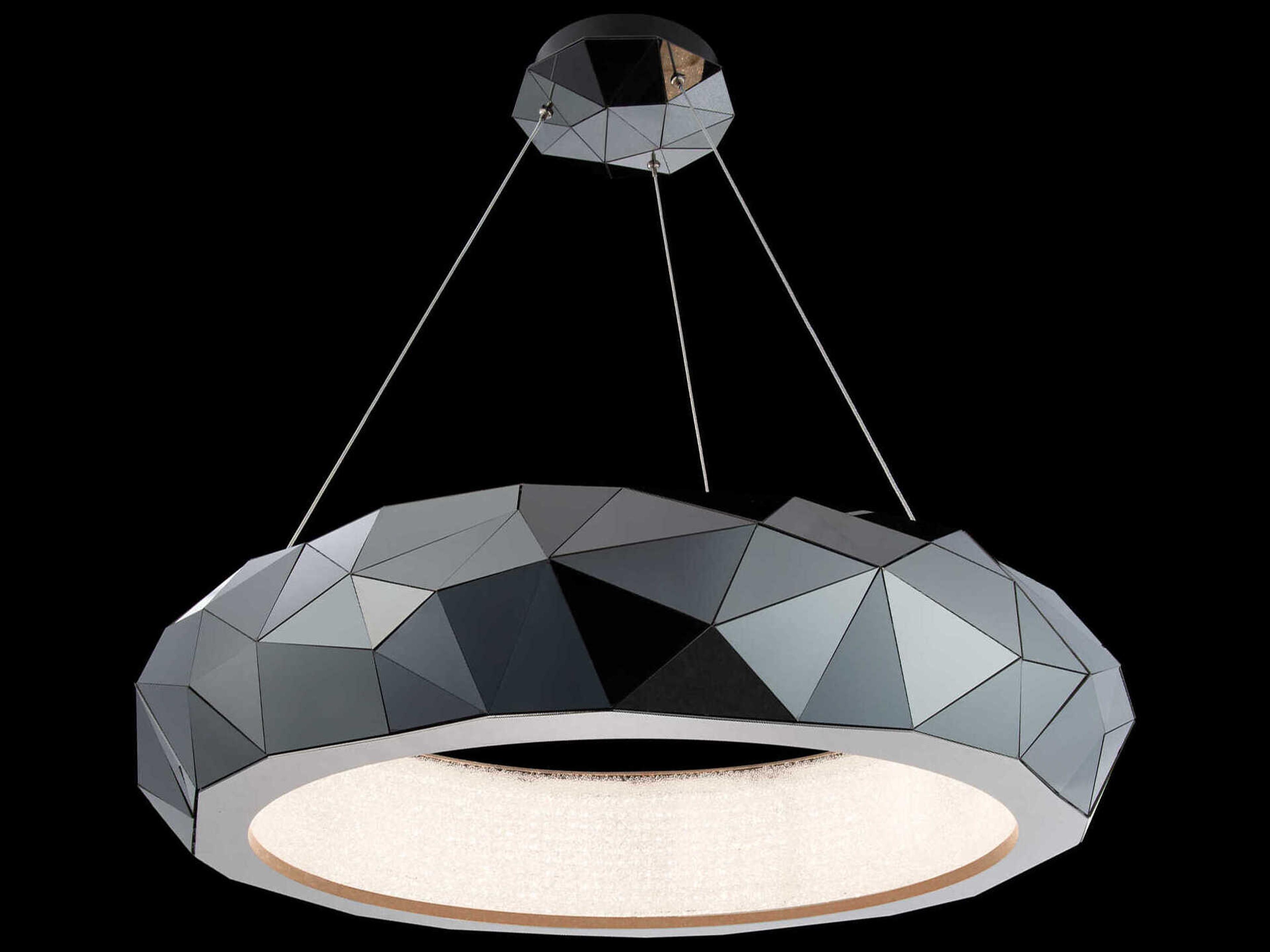 Schonbek Mosaic 1-Light Black Stainless Steel Geometric Pendant