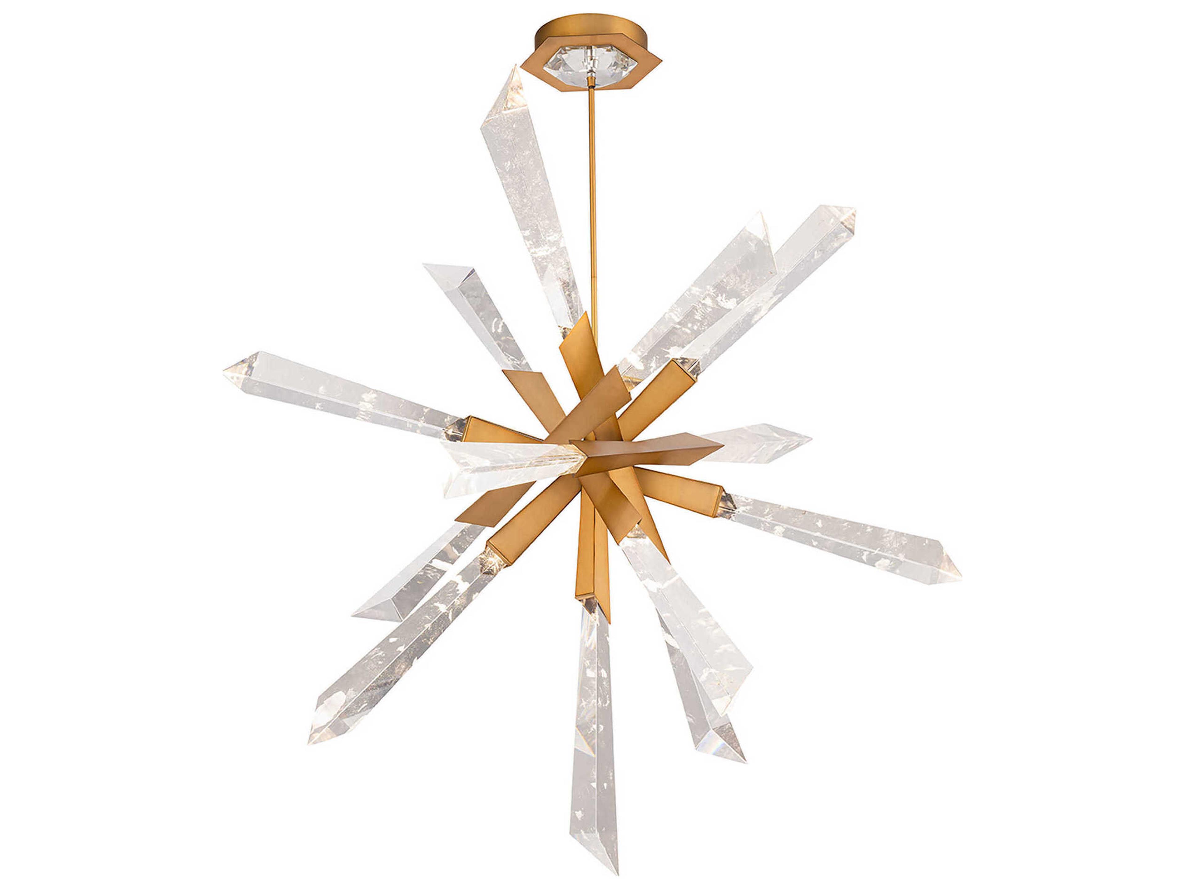 Solitude 12-Light Aged Brass Linear Sputnik Pendant