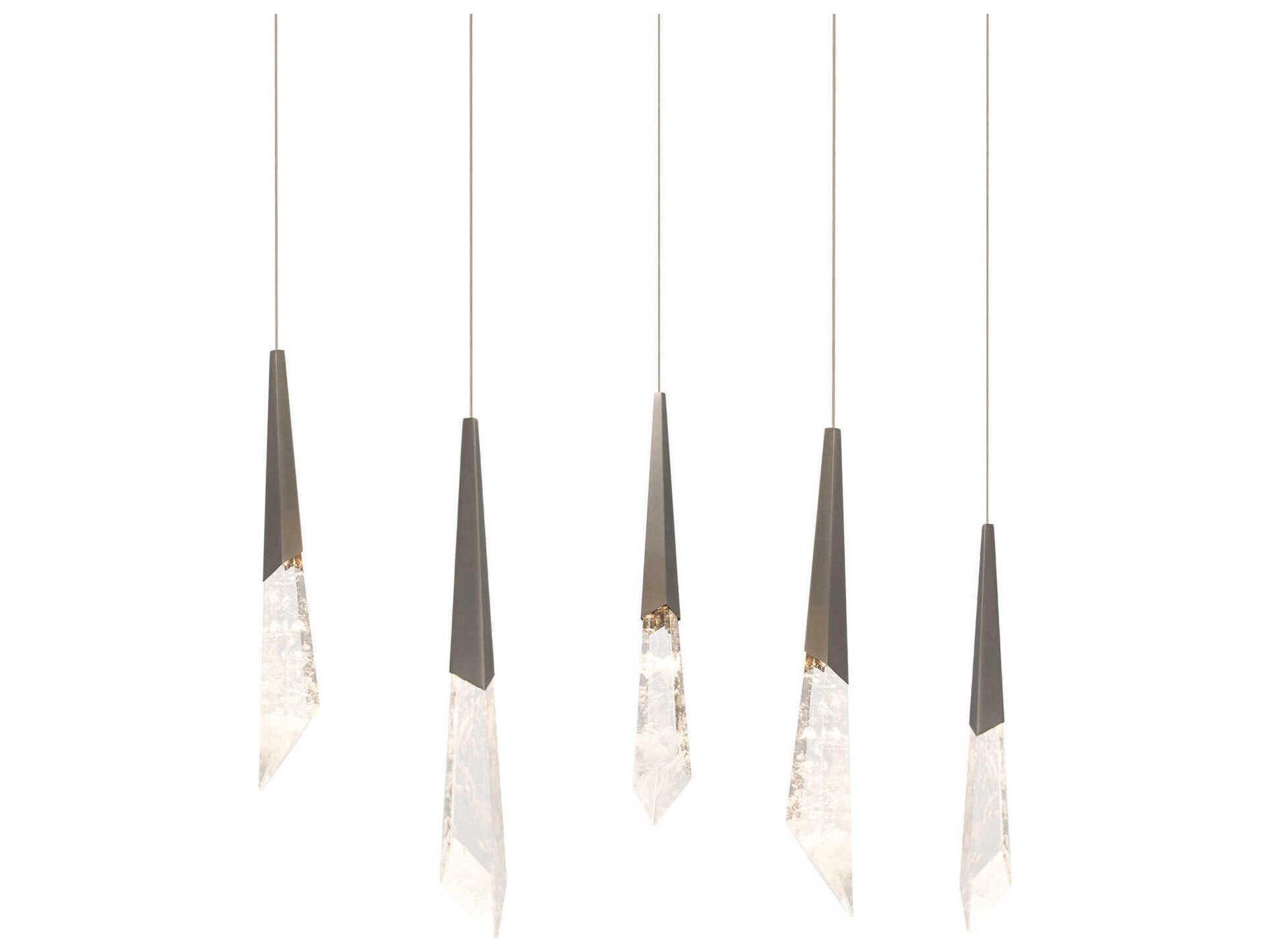 Solitude 5-Light Antique Nickel Linear Island Pendant