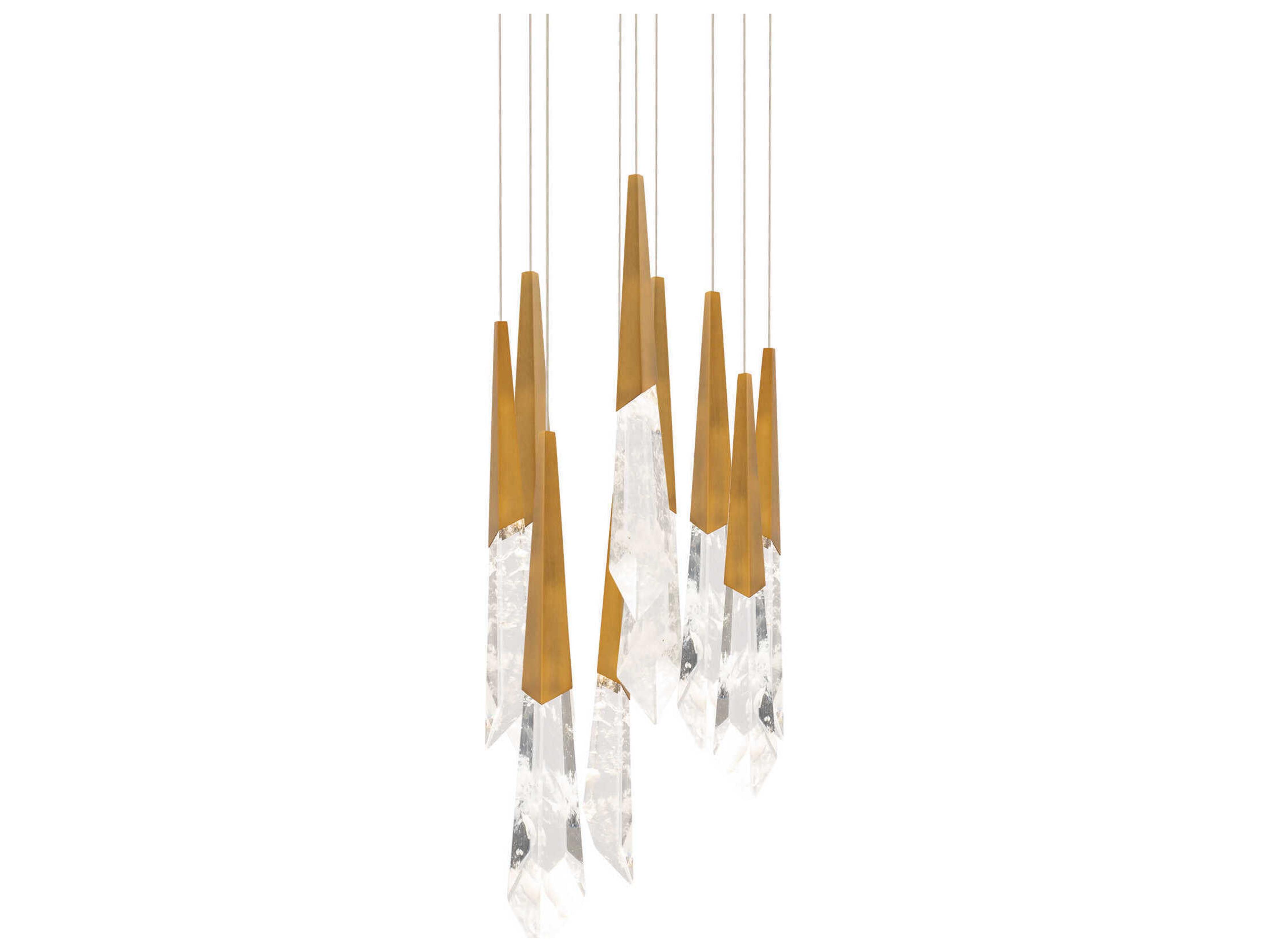 Solitude 9-Light Aged Brass Linear Pendant