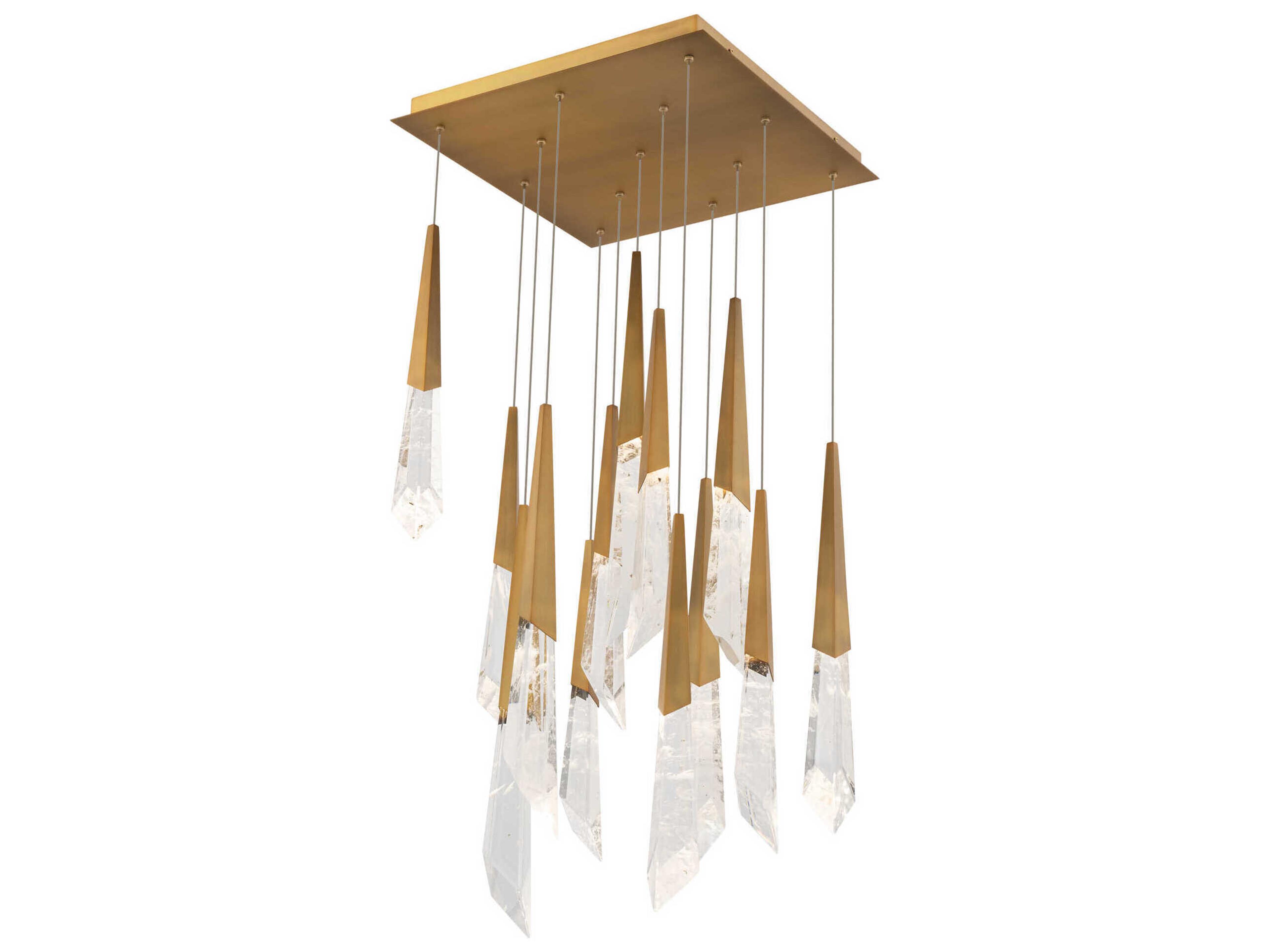 Solitude 13-Light Aged Brass Pendant