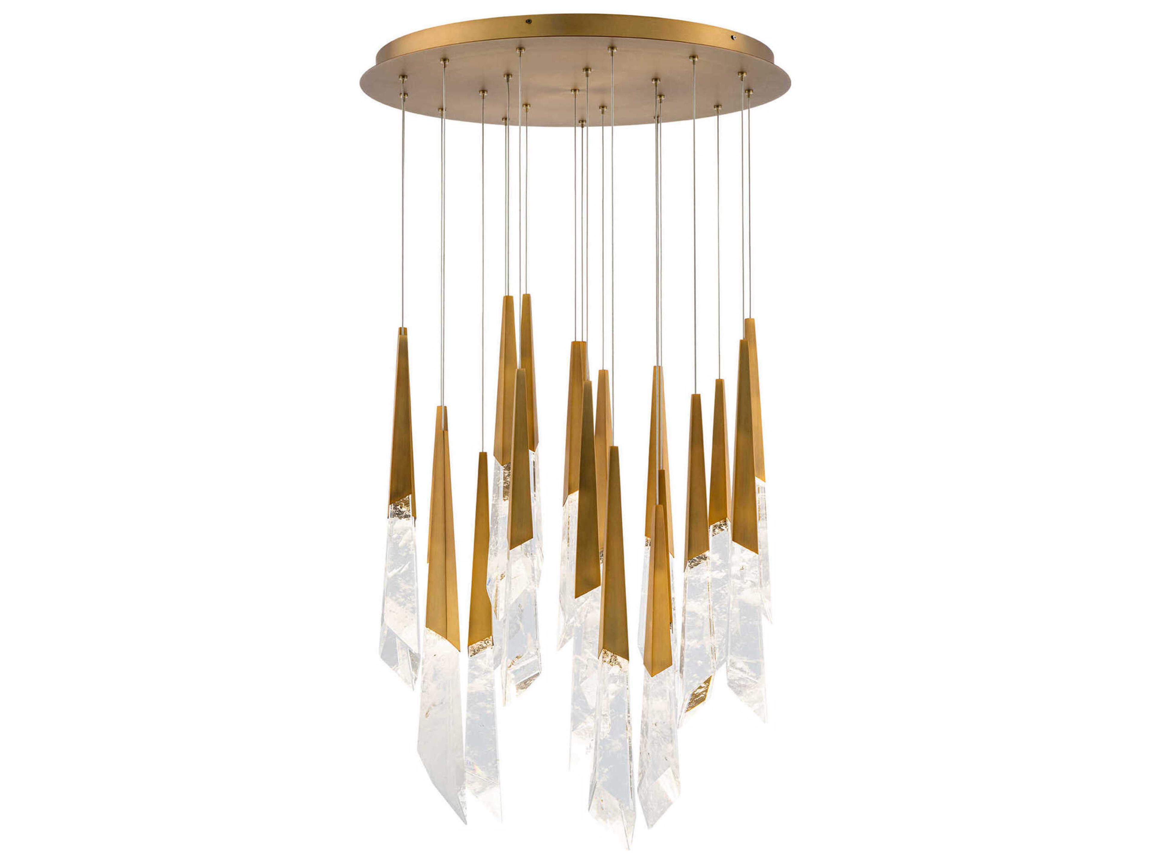 Solitude 21-Light Aged Brass Linear Pendant