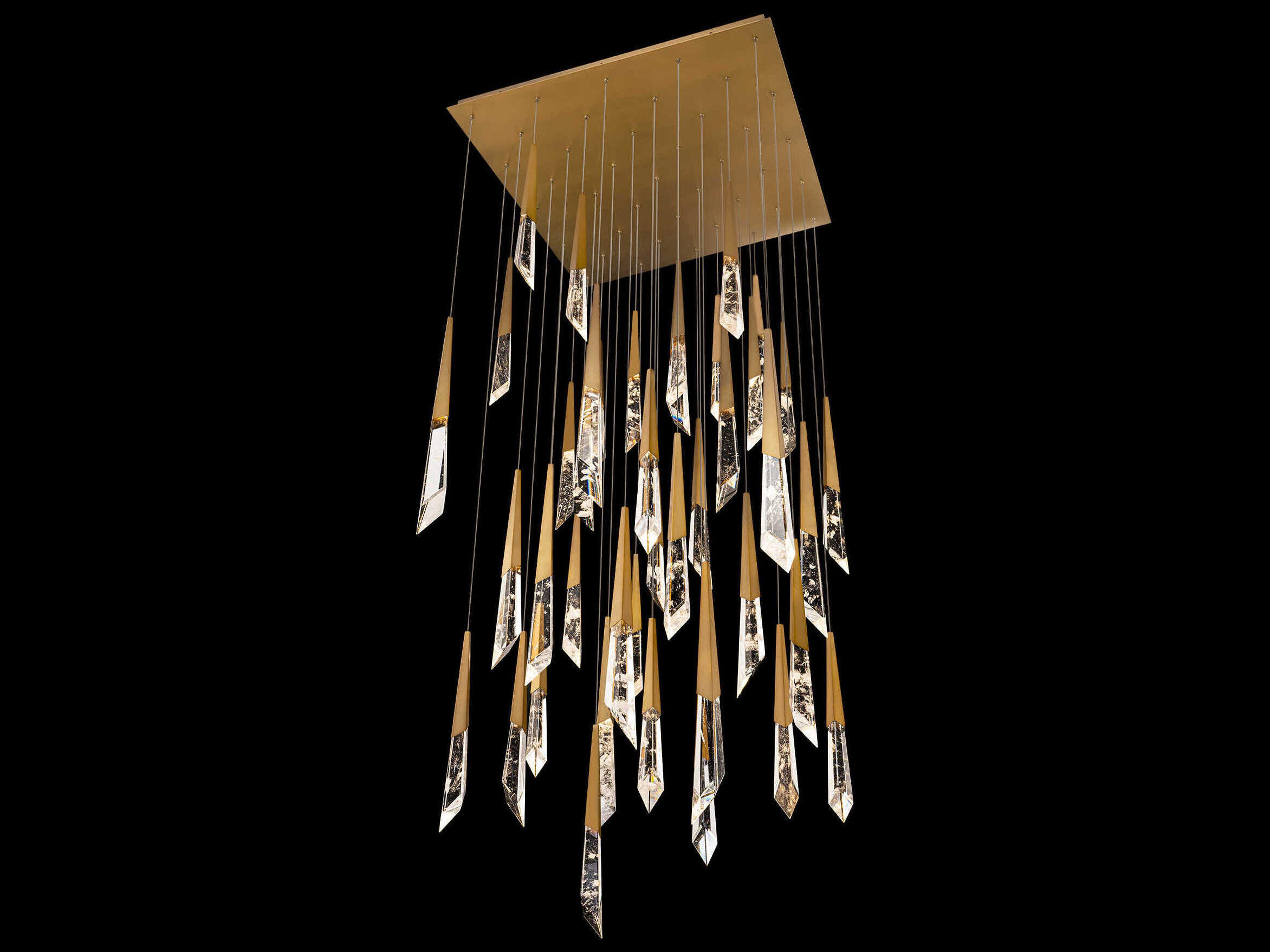 Schonbek Solitude 41-Light Aged Brass Linear Pendant