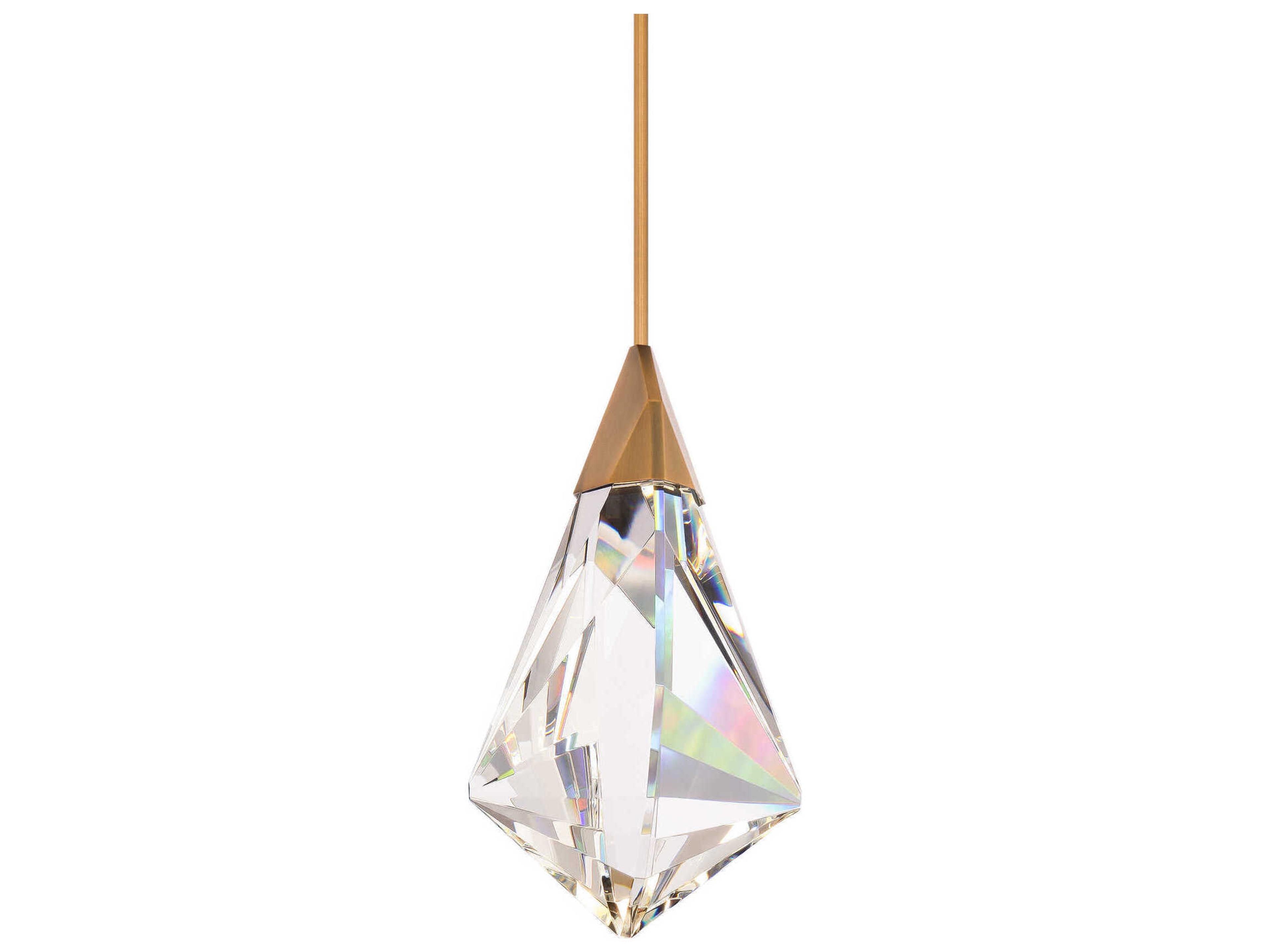 Fazzoletto 1-Light Aged Brass Mini Pendant