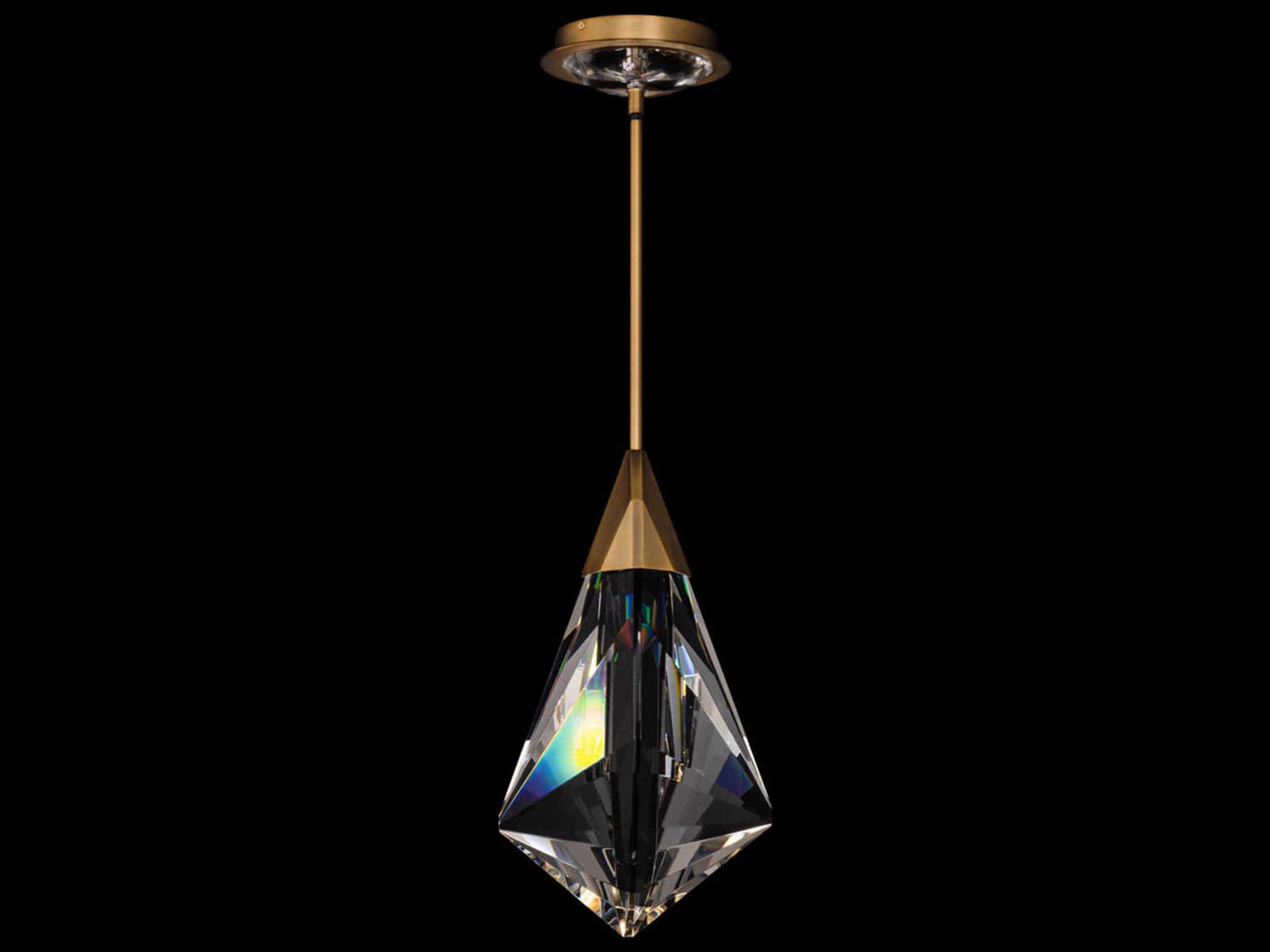 Schonbek Fazzoletto 1-Light Aged Brass Mini Pendant