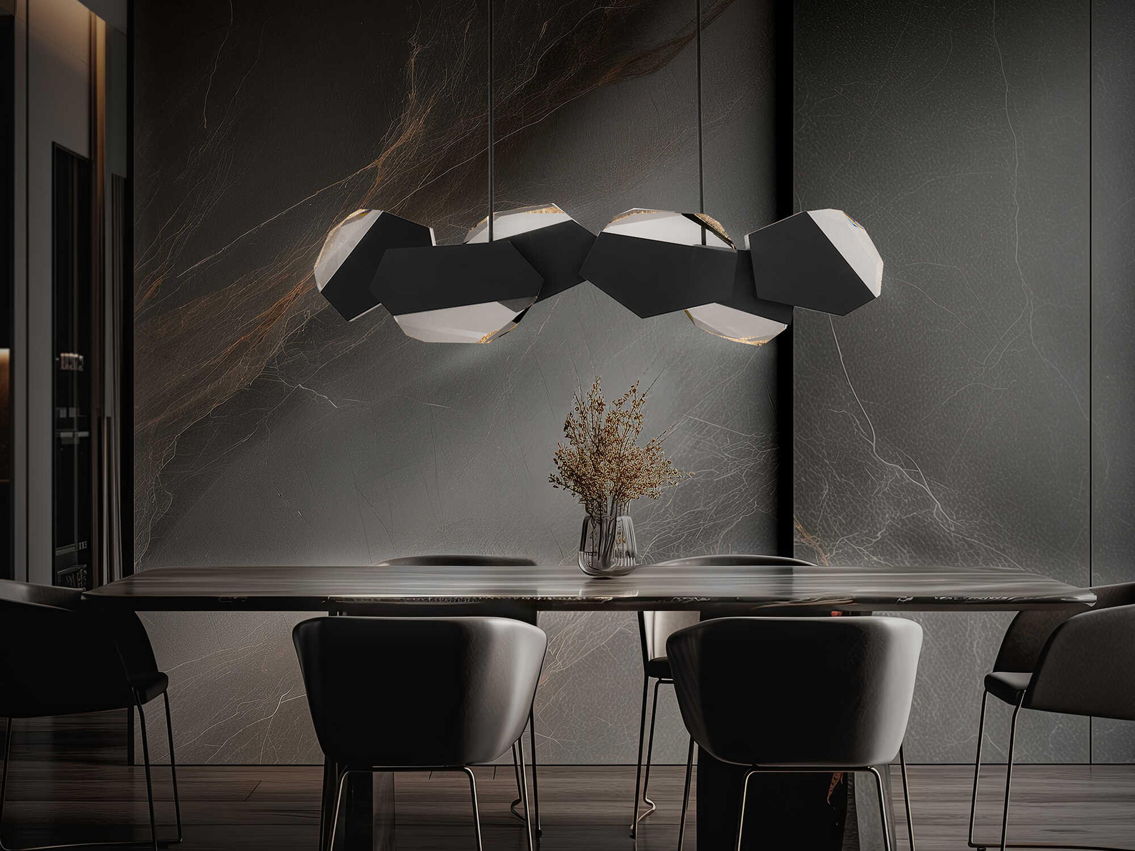 Schonbek Palisade 6-Light Black Island Pendant