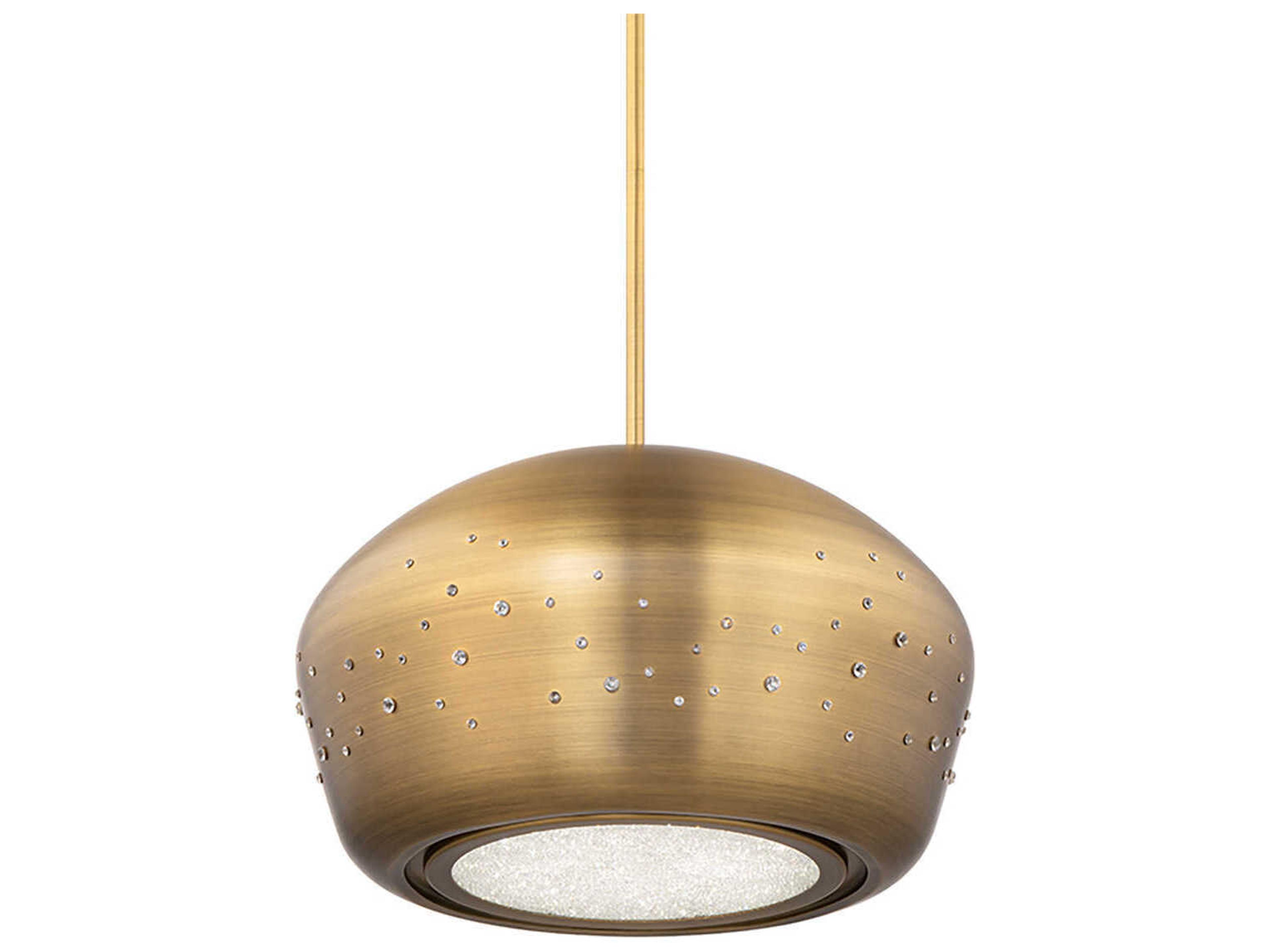Astral 1-Light Aged Brass Pendant