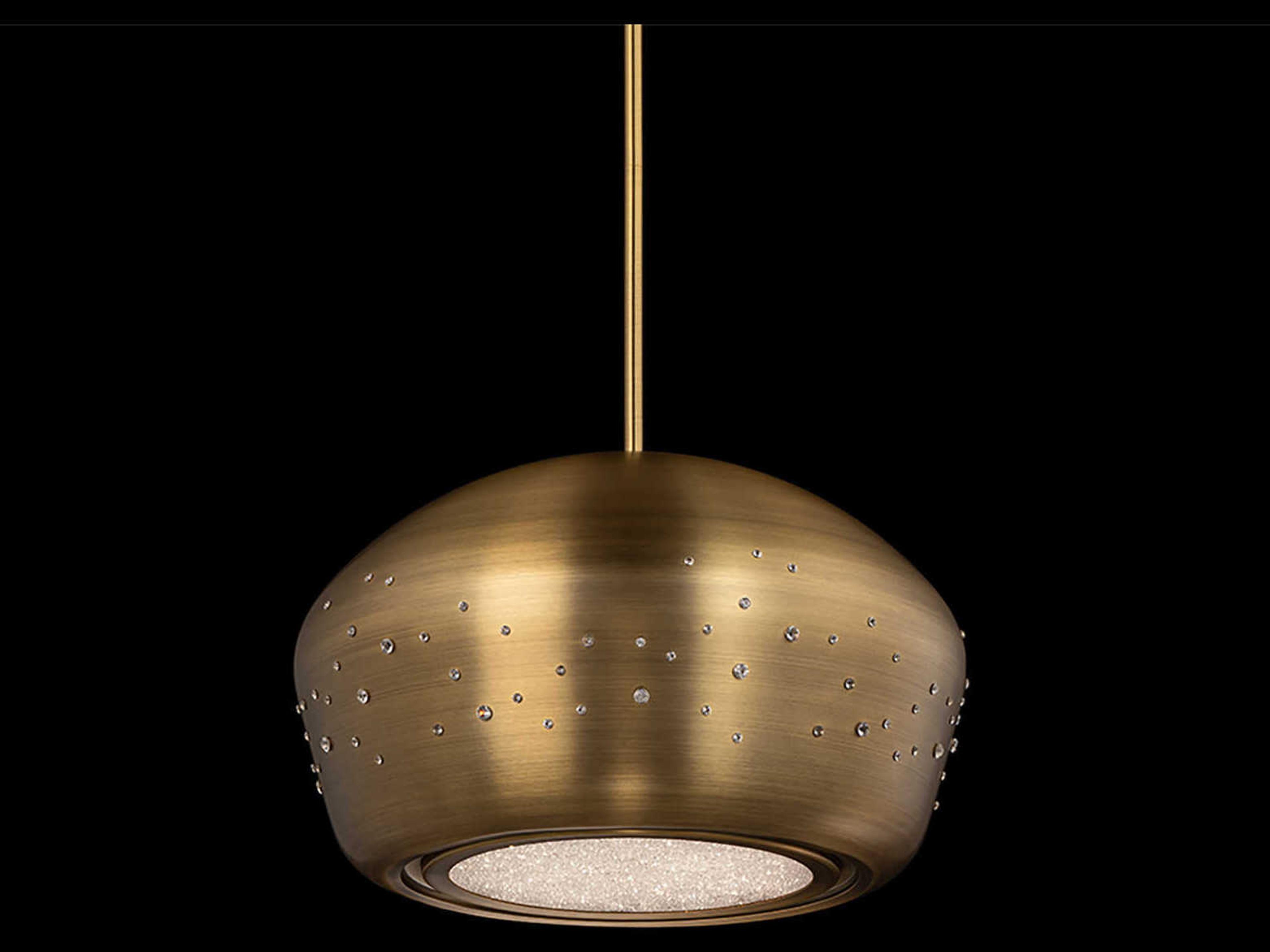Schonbek Astral 1-Light Aged Brass Pendant