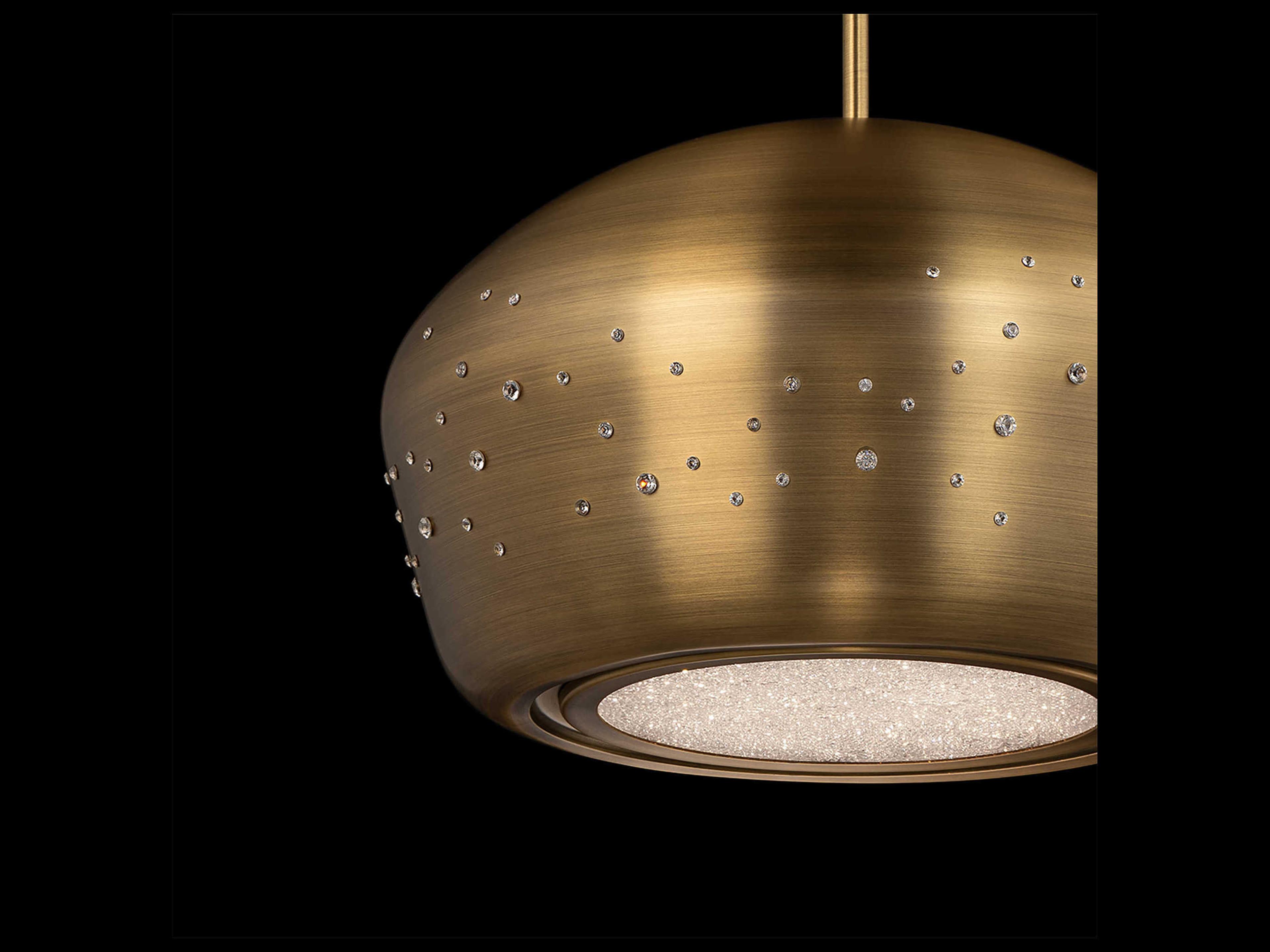 Schonbek Astral 1-Light Aged Brass Pendant