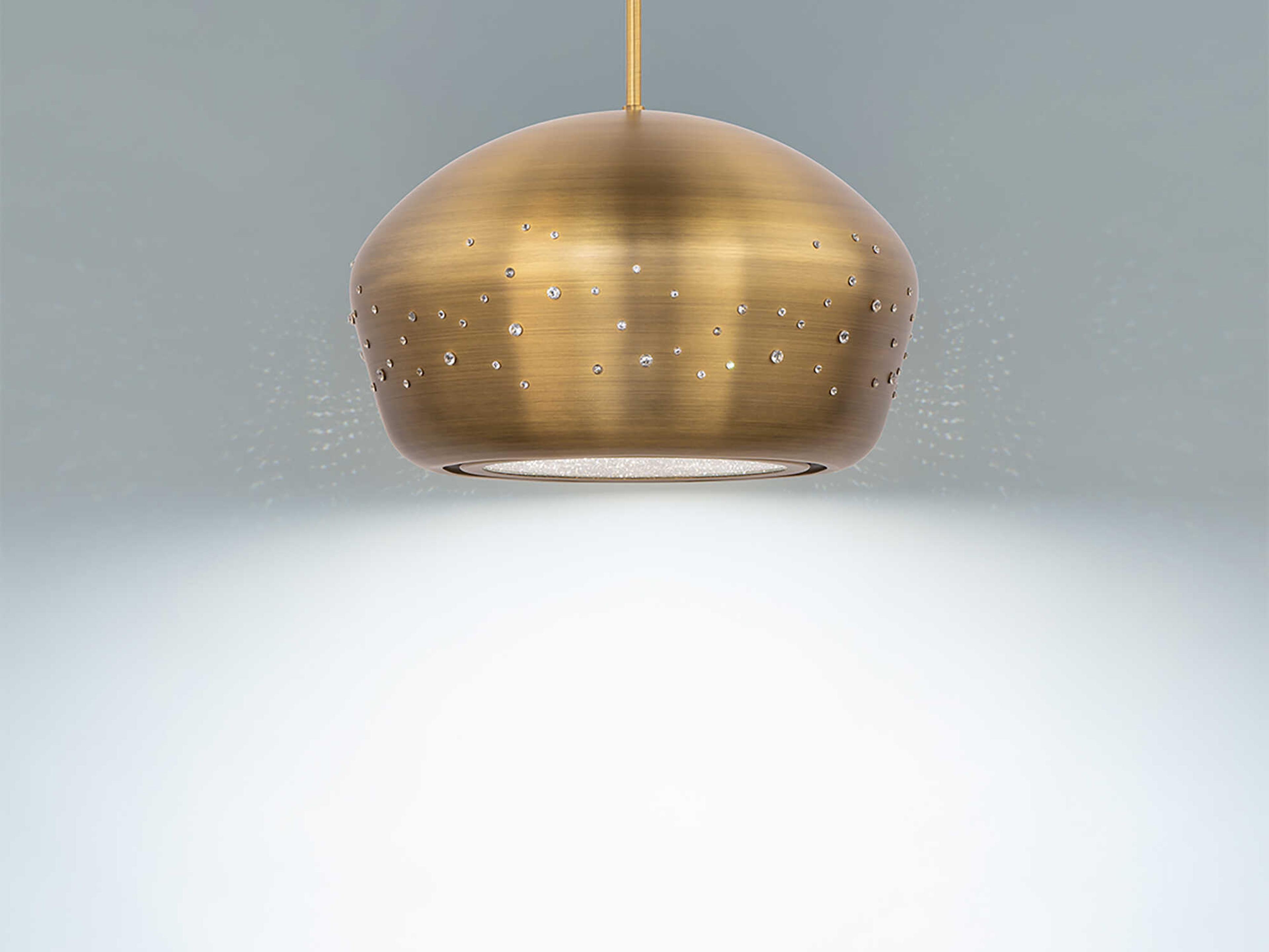 Schonbek Astral 1-Light Aged Brass Pendant