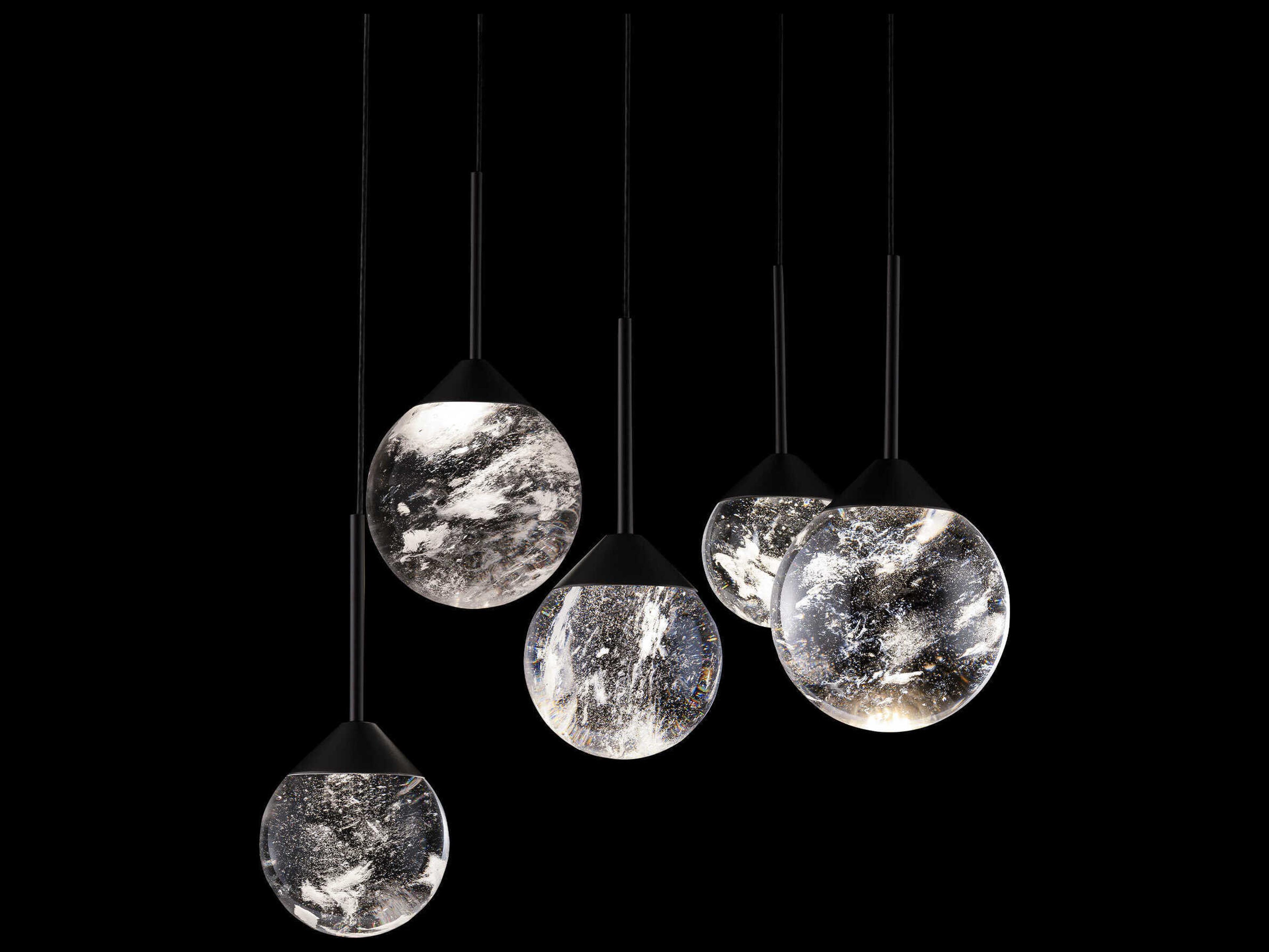 Schonbek Quest 5-Light Black Globe Pendant