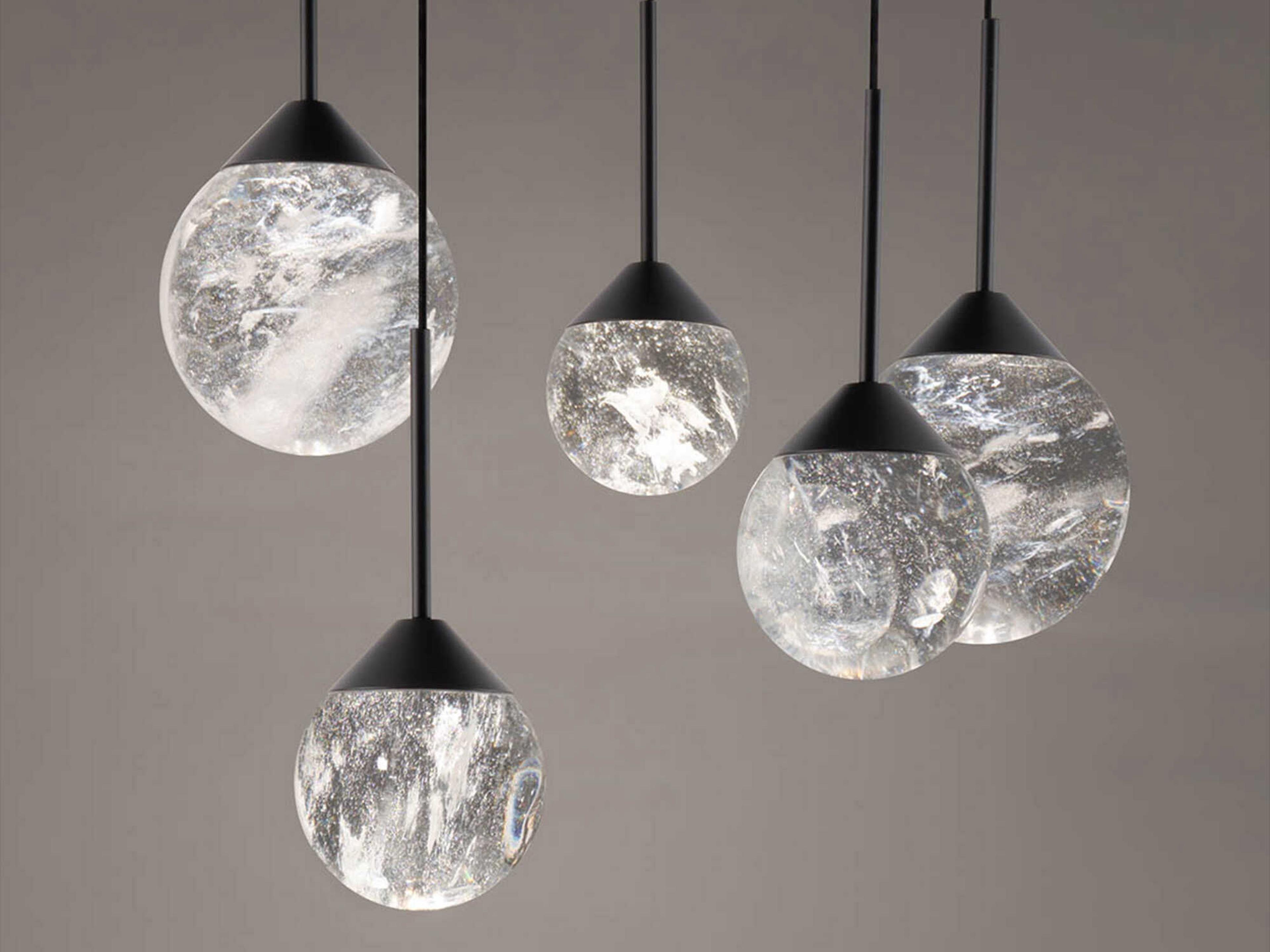 Schonbek Quest 5-Light Black Globe Pendant