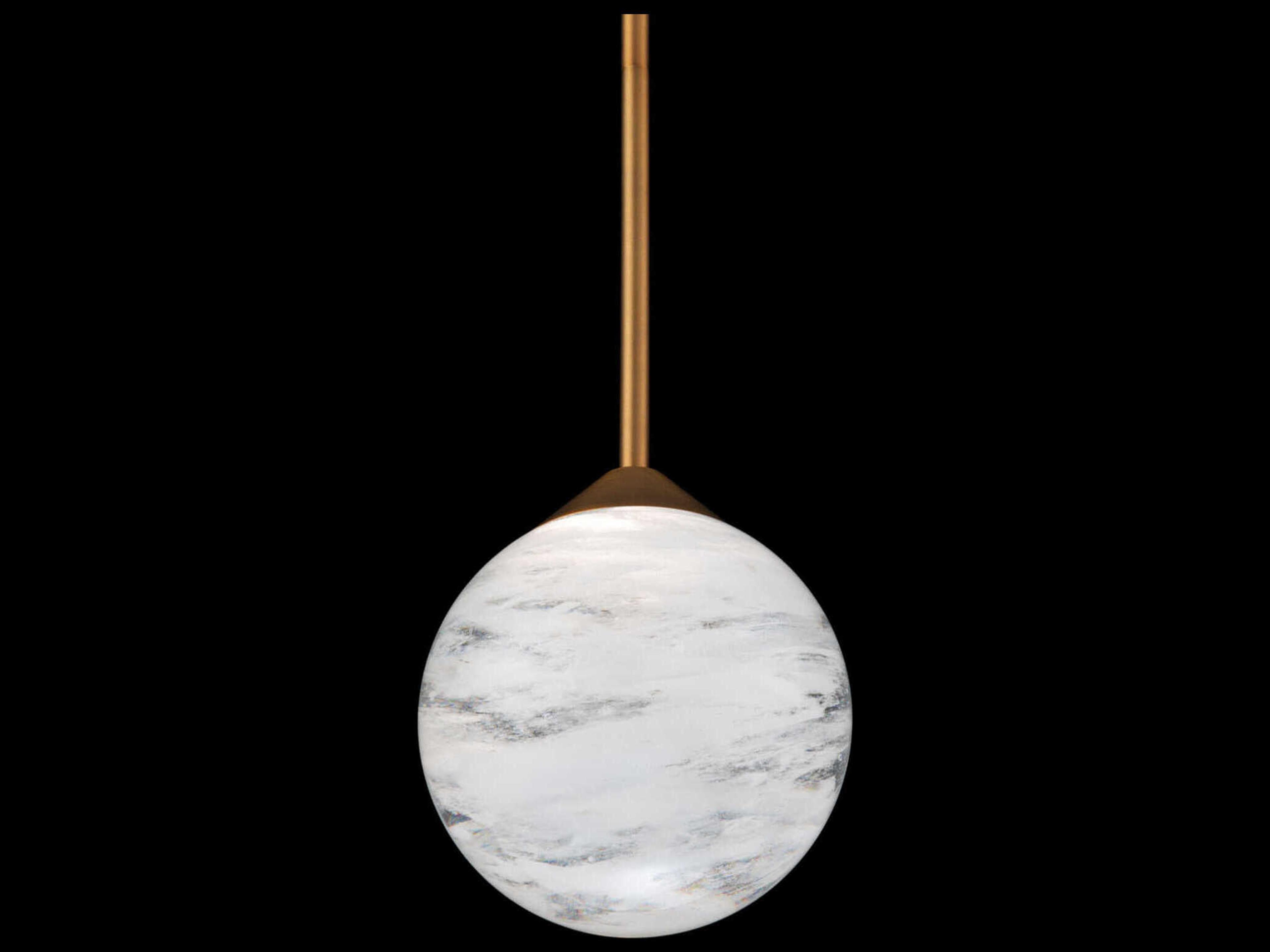 Schonbek Quest 1-Light Aged Brass Globe Mini Pendant