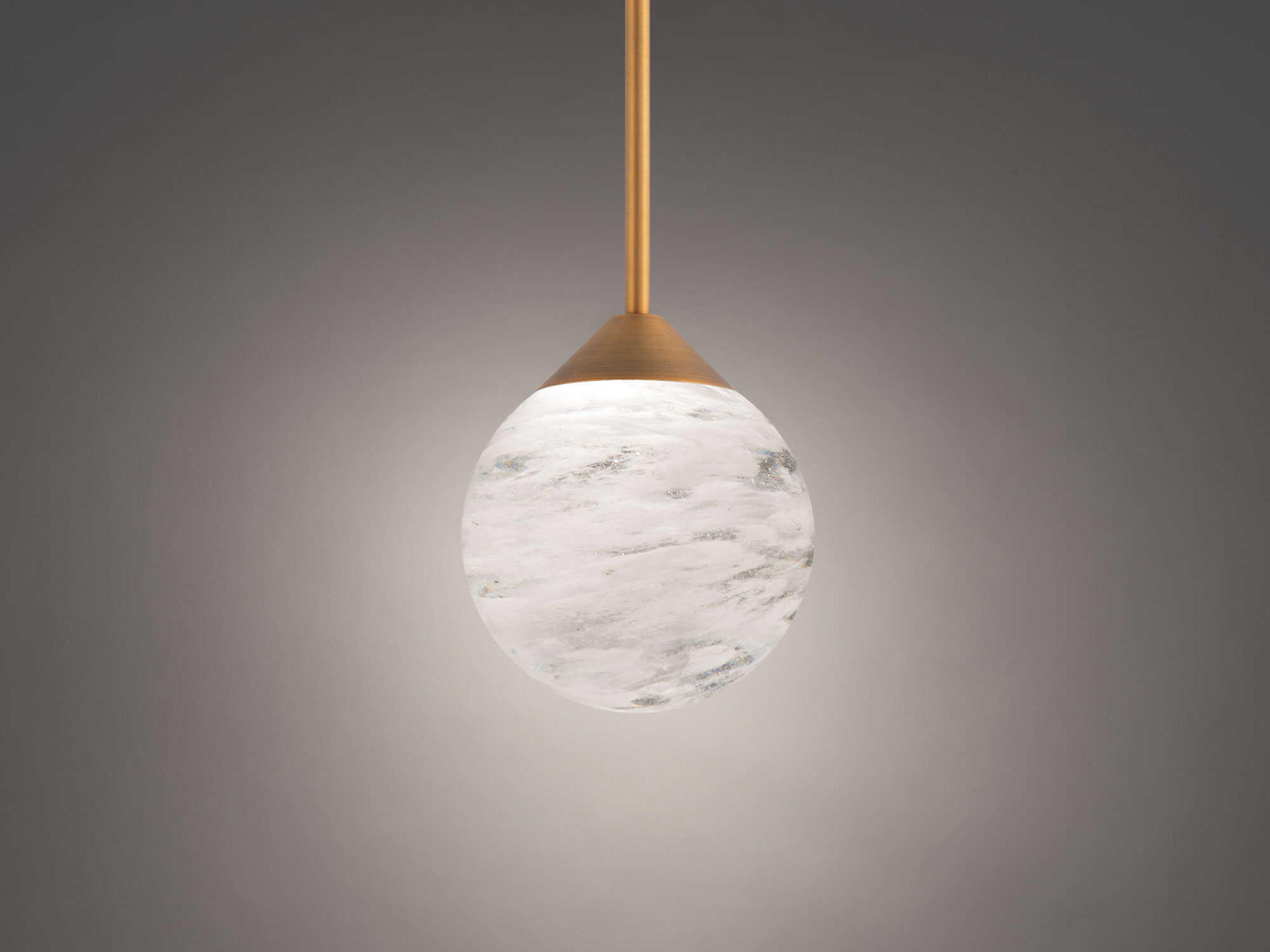 Schonbek Quest 1-Light Aged Brass Globe Mini Pendant