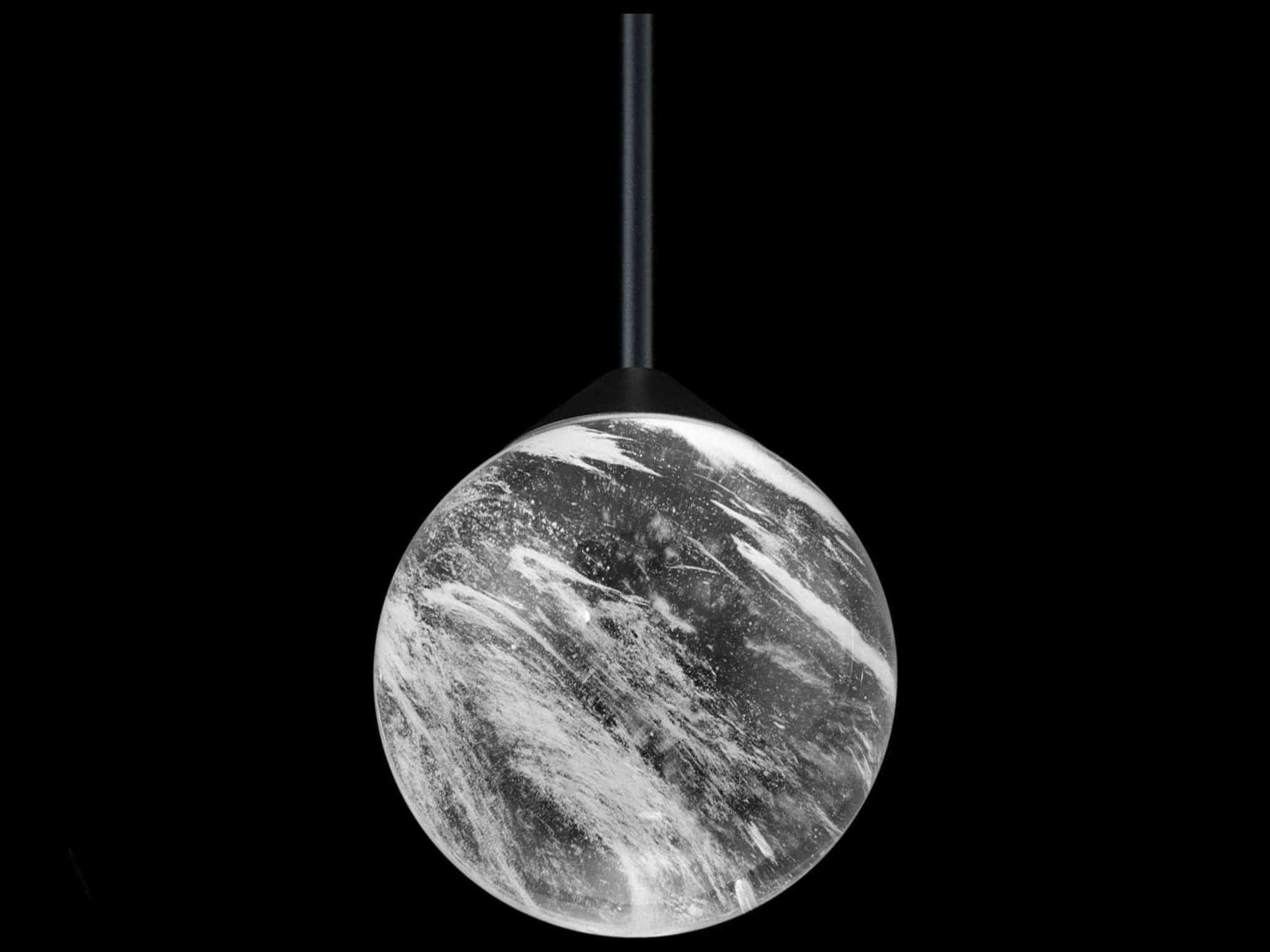 Schonbek Quest 1-Light Black Globe Mini Pendant