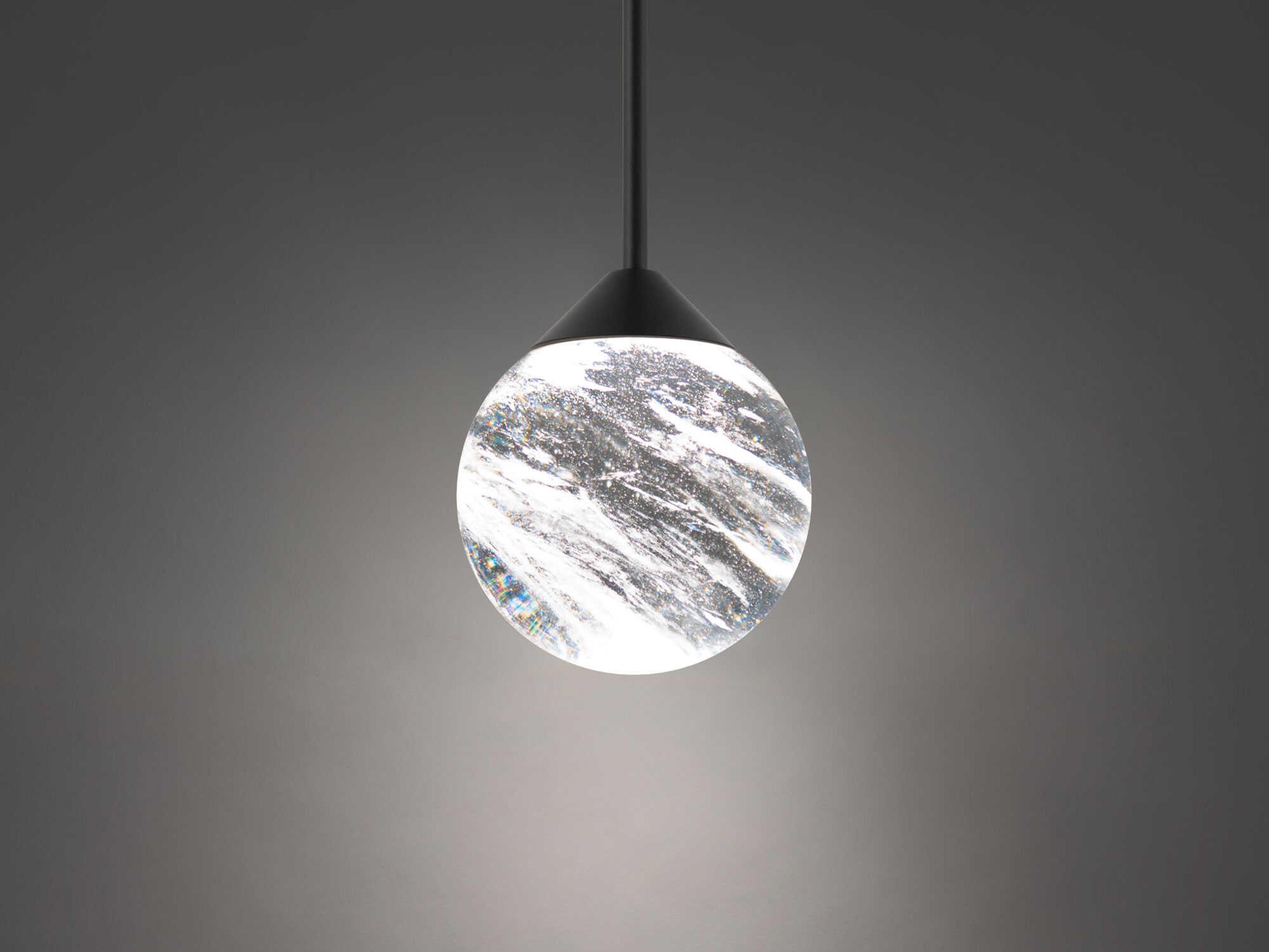 Schonbek Quest 1-Light Black Globe Mini Pendant