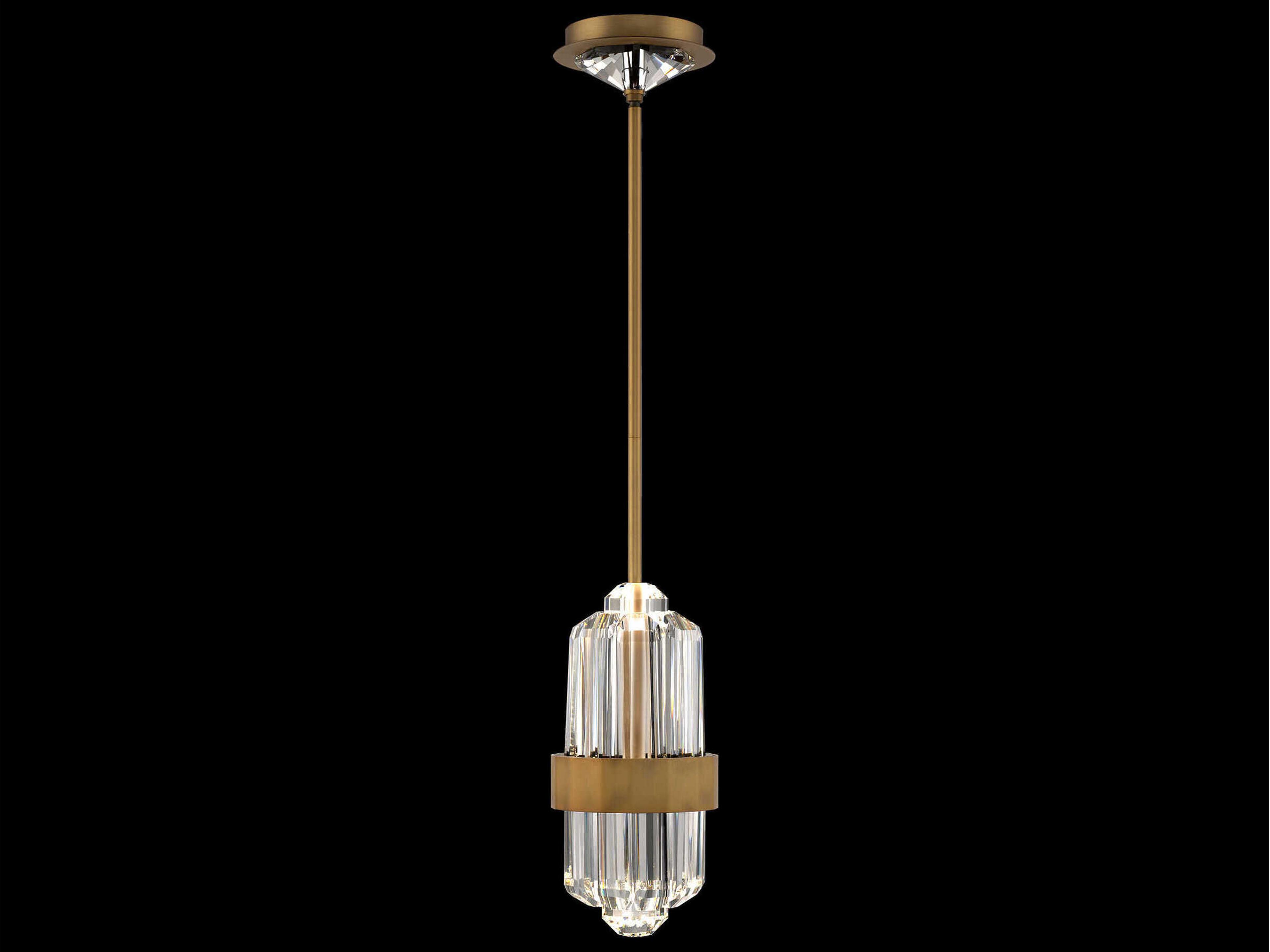 Silo Aged Brass Cylinder Mini Pendant