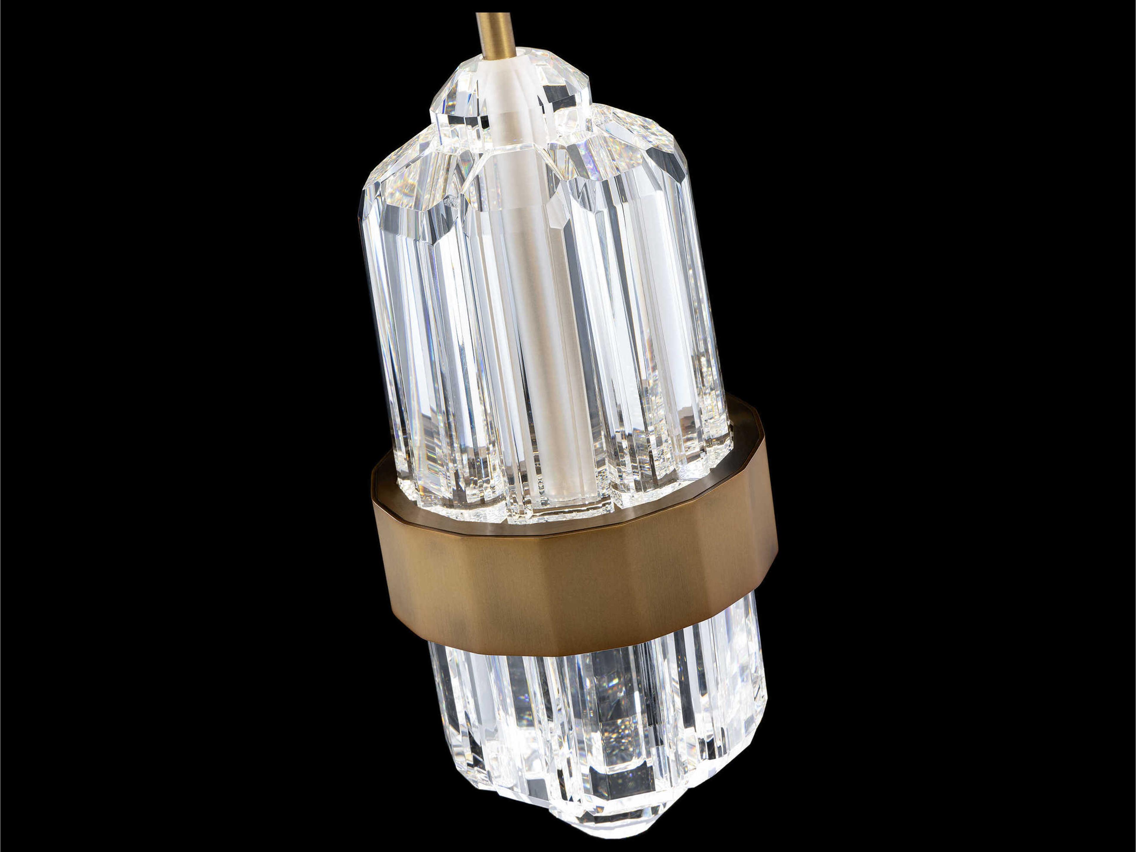 Schonbek Silo Aged Brass Cylinder Mini Pendant