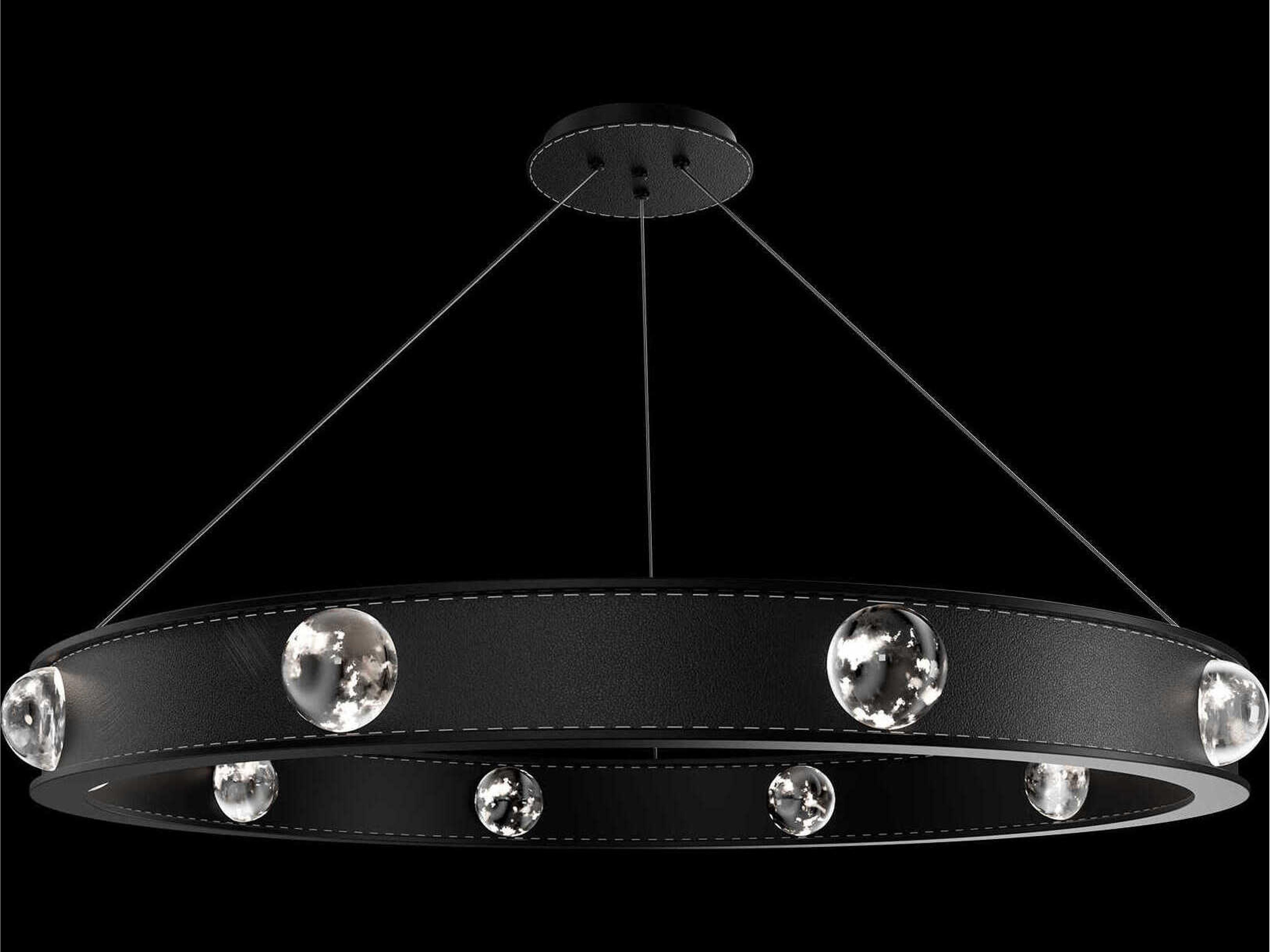 Kollard Black Round Pendant