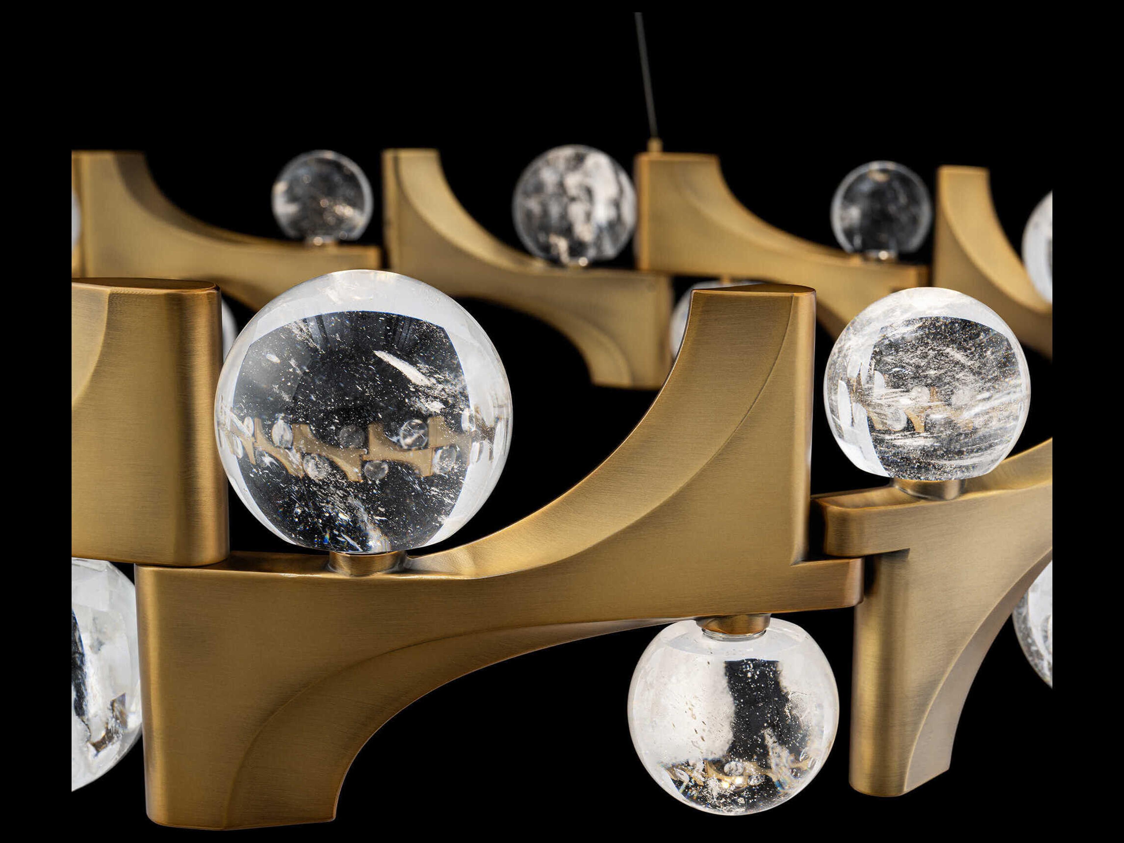 Schonbek Amorina Aged Brass Round Pendant