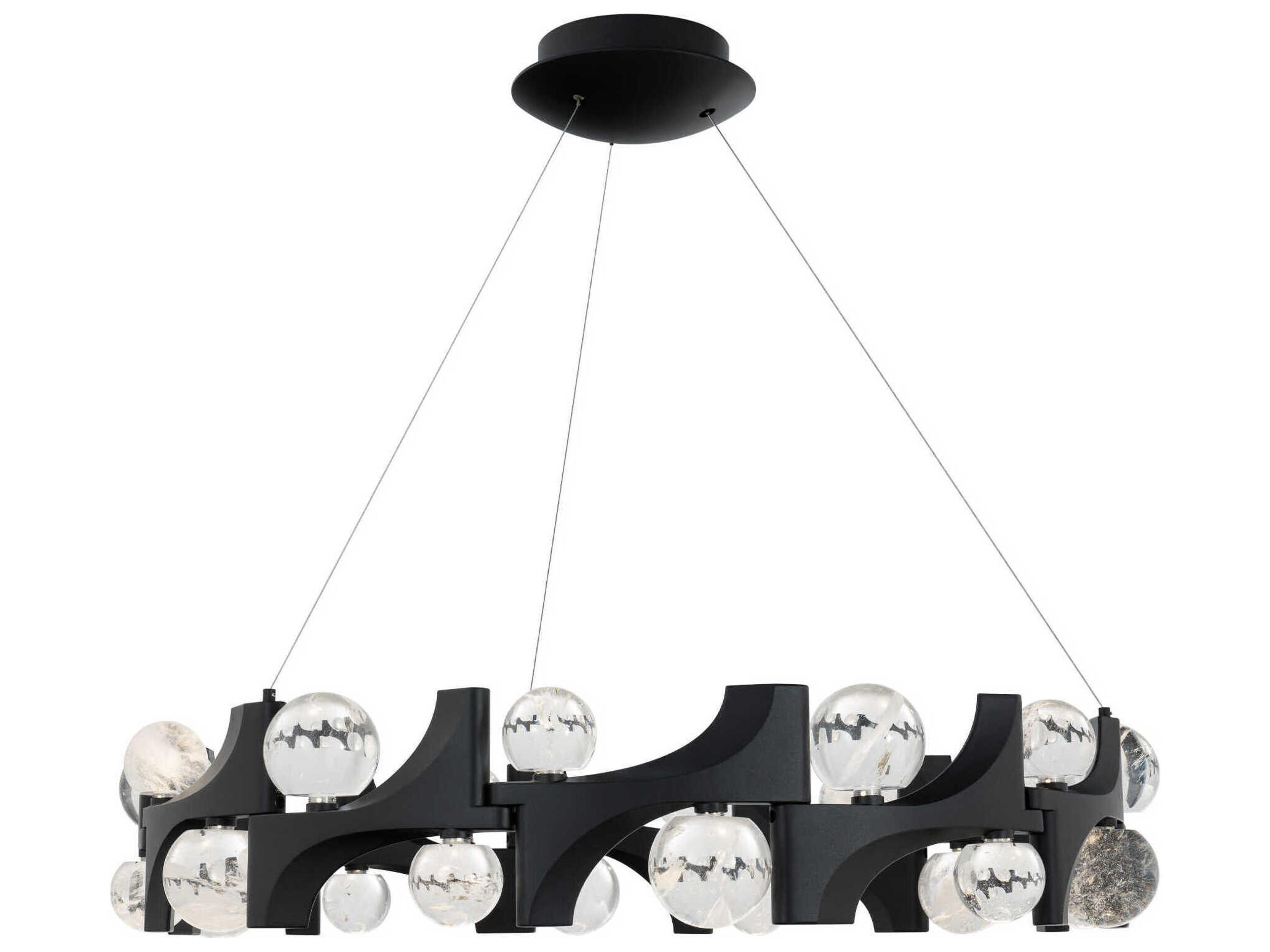 Schonbek Amorina Black Round Pendant