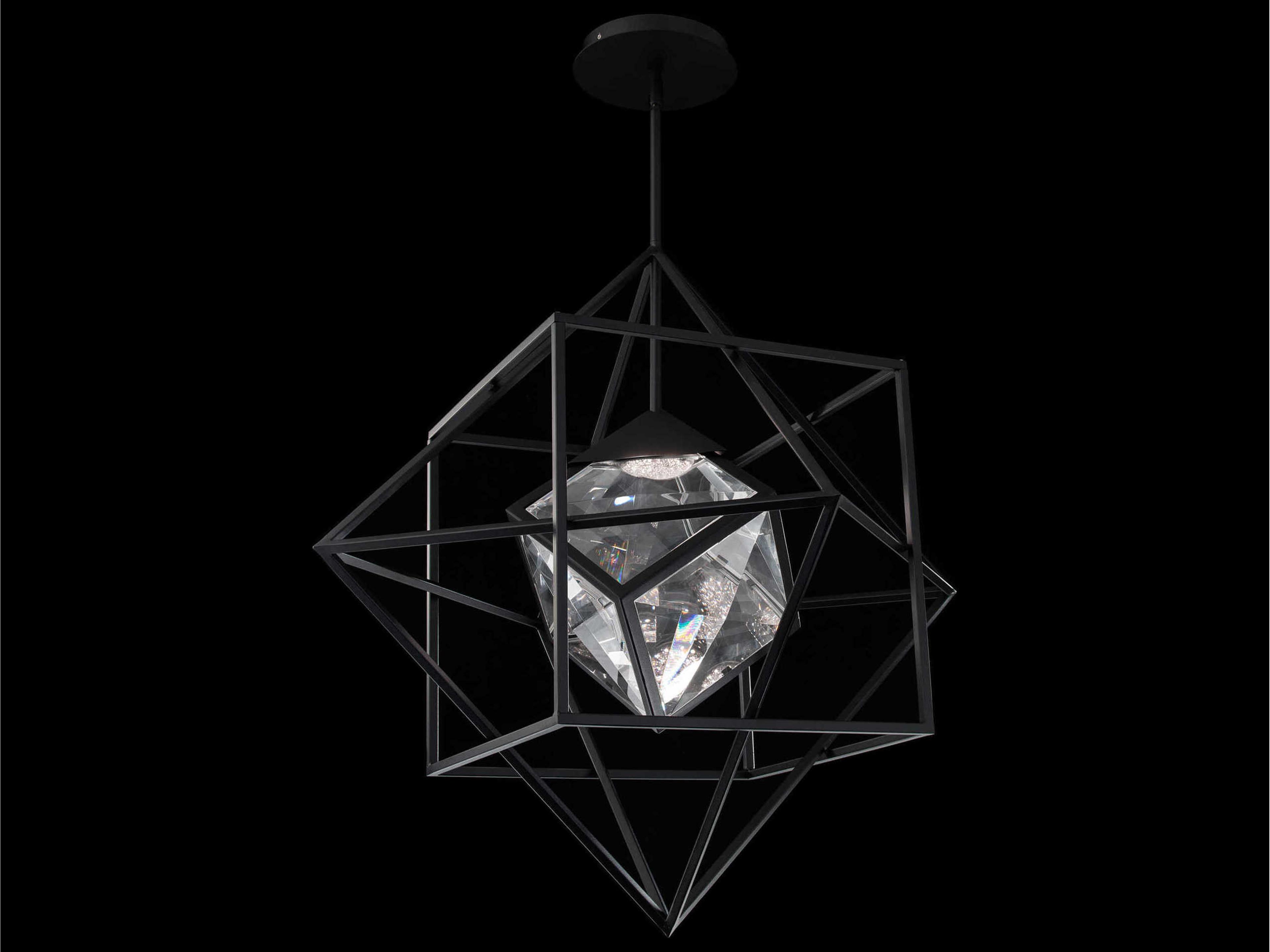 Schonbek Heracles 1-Light Black Geometric Pendant