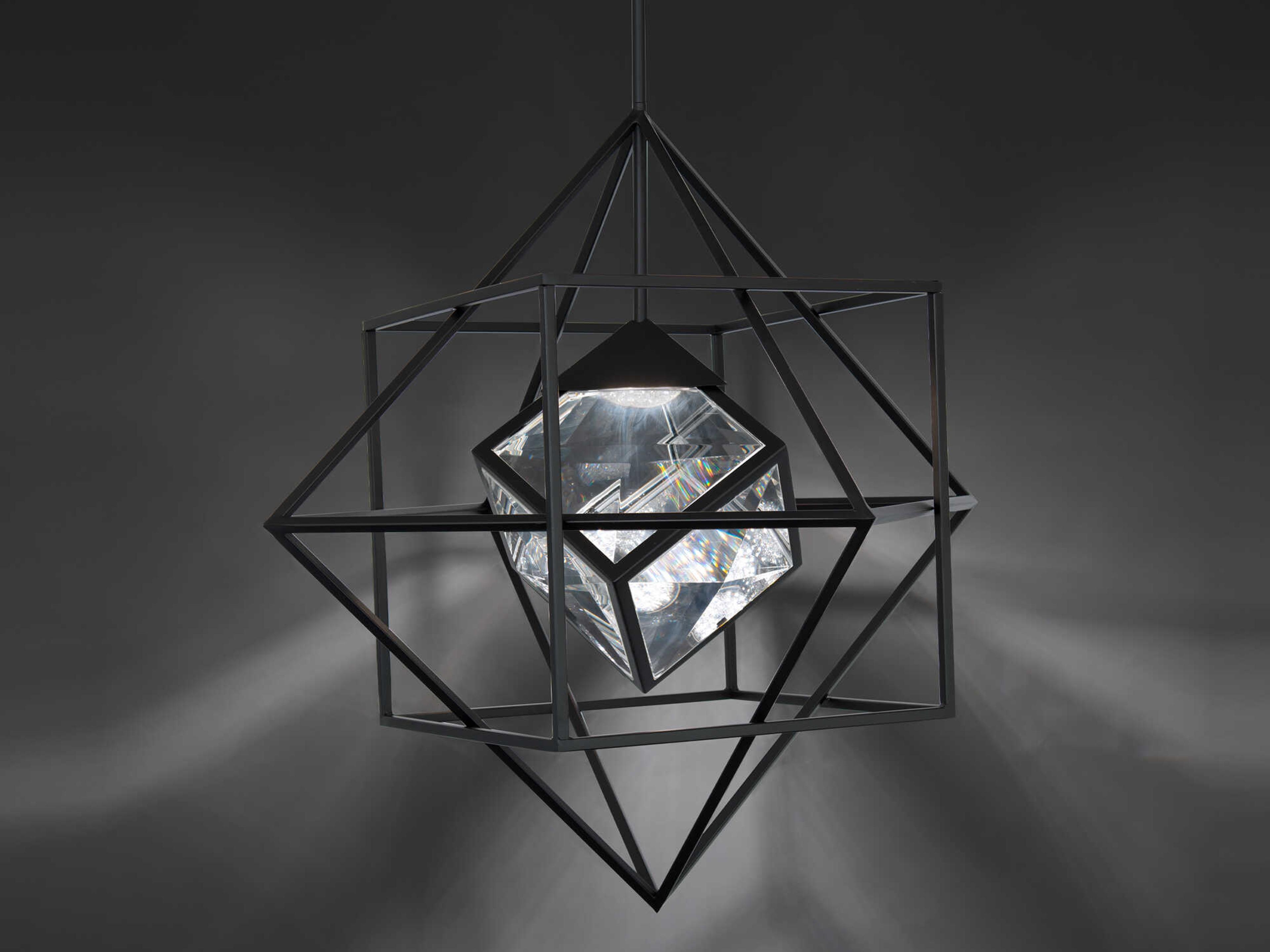 Schonbek Heracles 1-Light Black Geometric Pendant