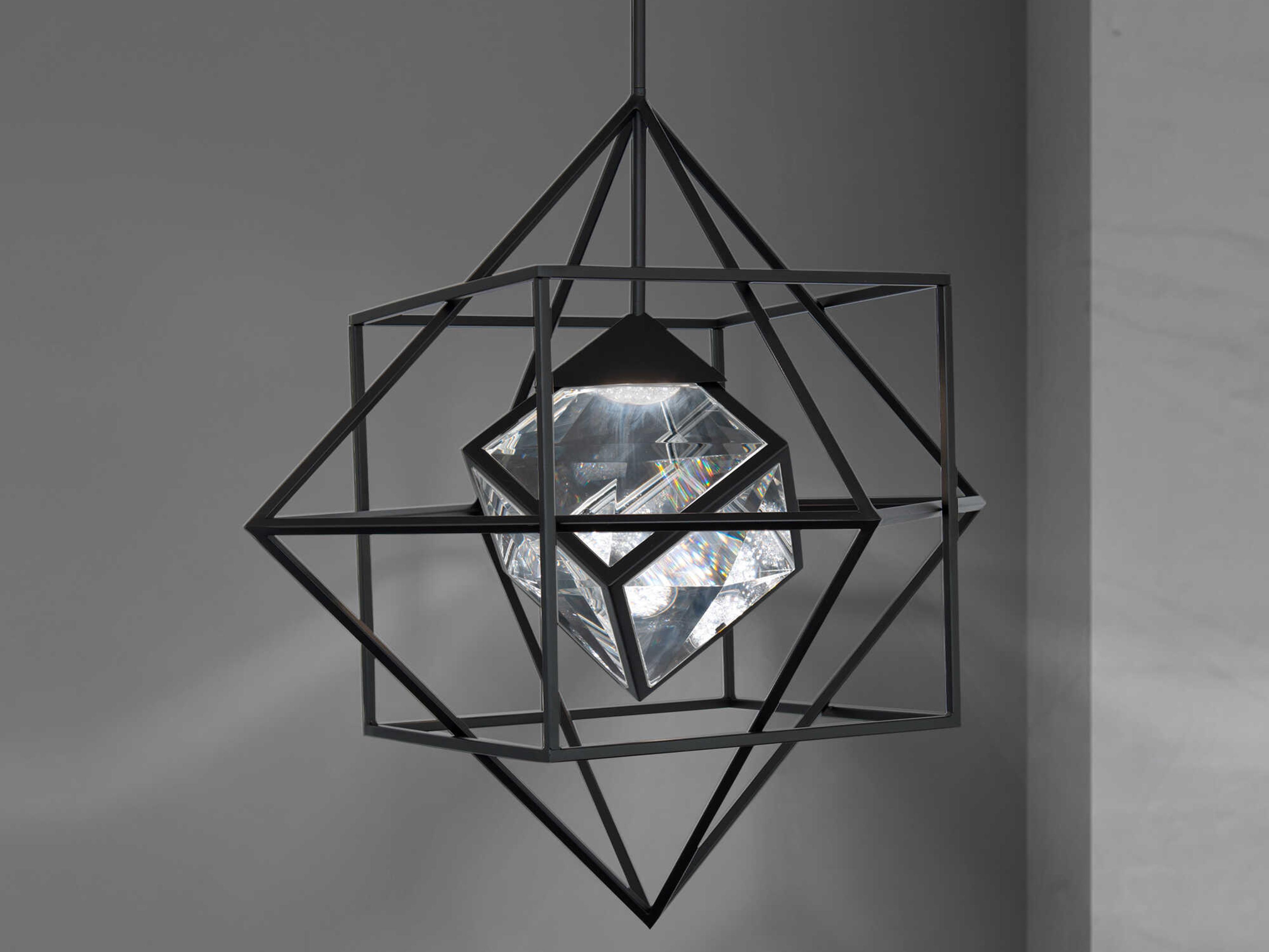 Schonbek Heracles 1-Light Black Geometric Pendant