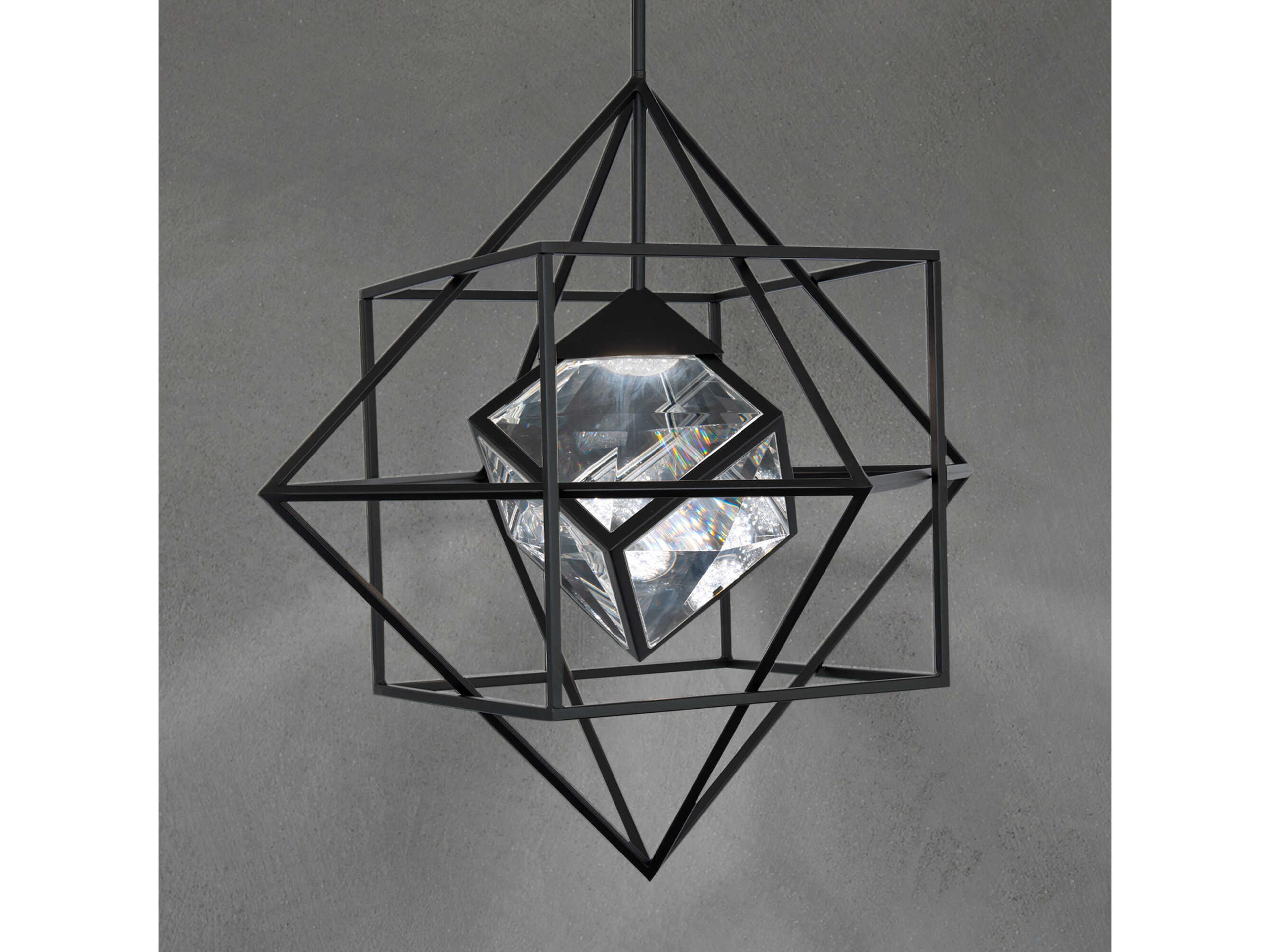 Schonbek Heracles 1-Light Black Geometric Pendant