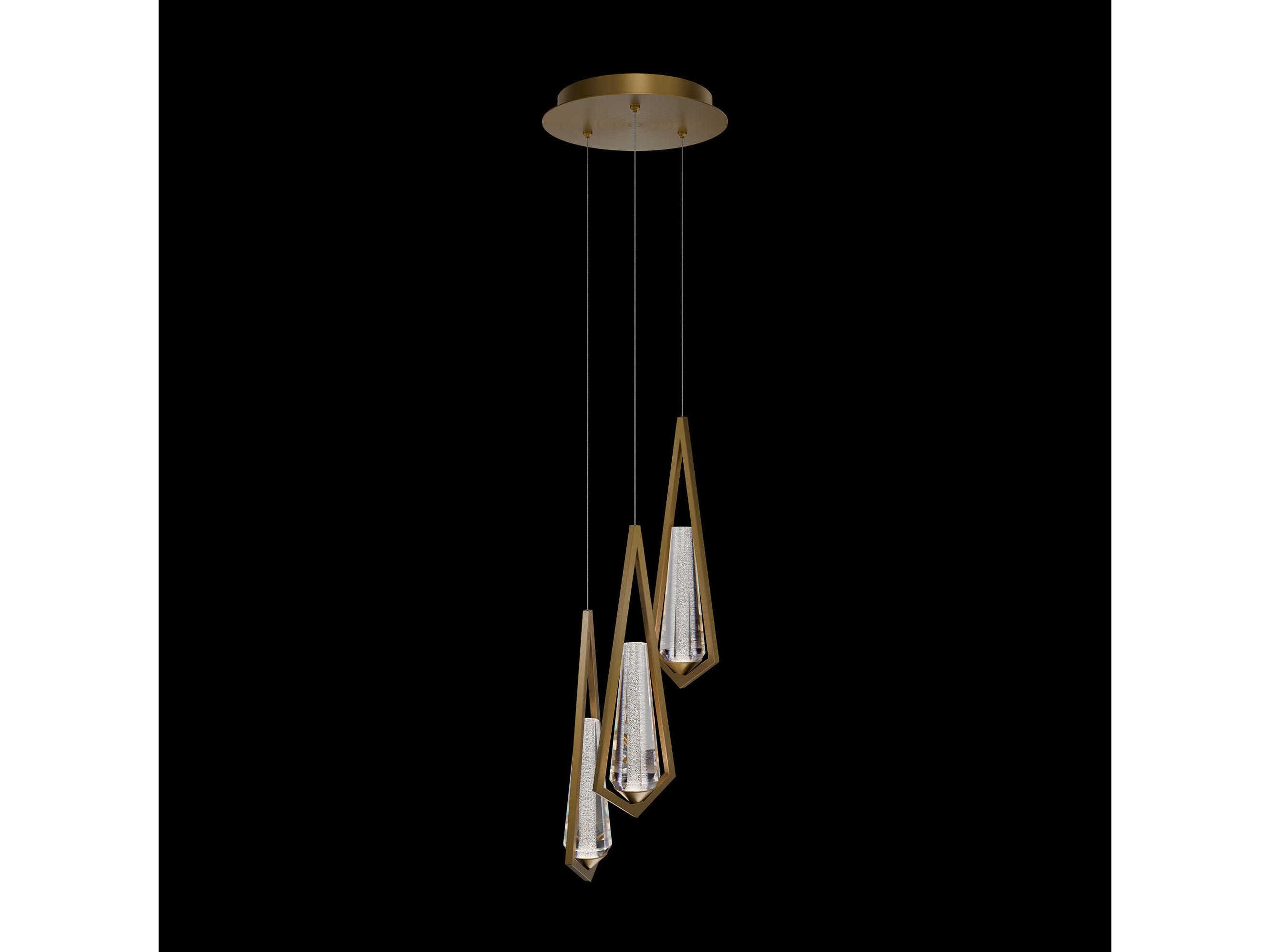 Schonbek Devotion 3-Light Aged Brass Mini Pendant
