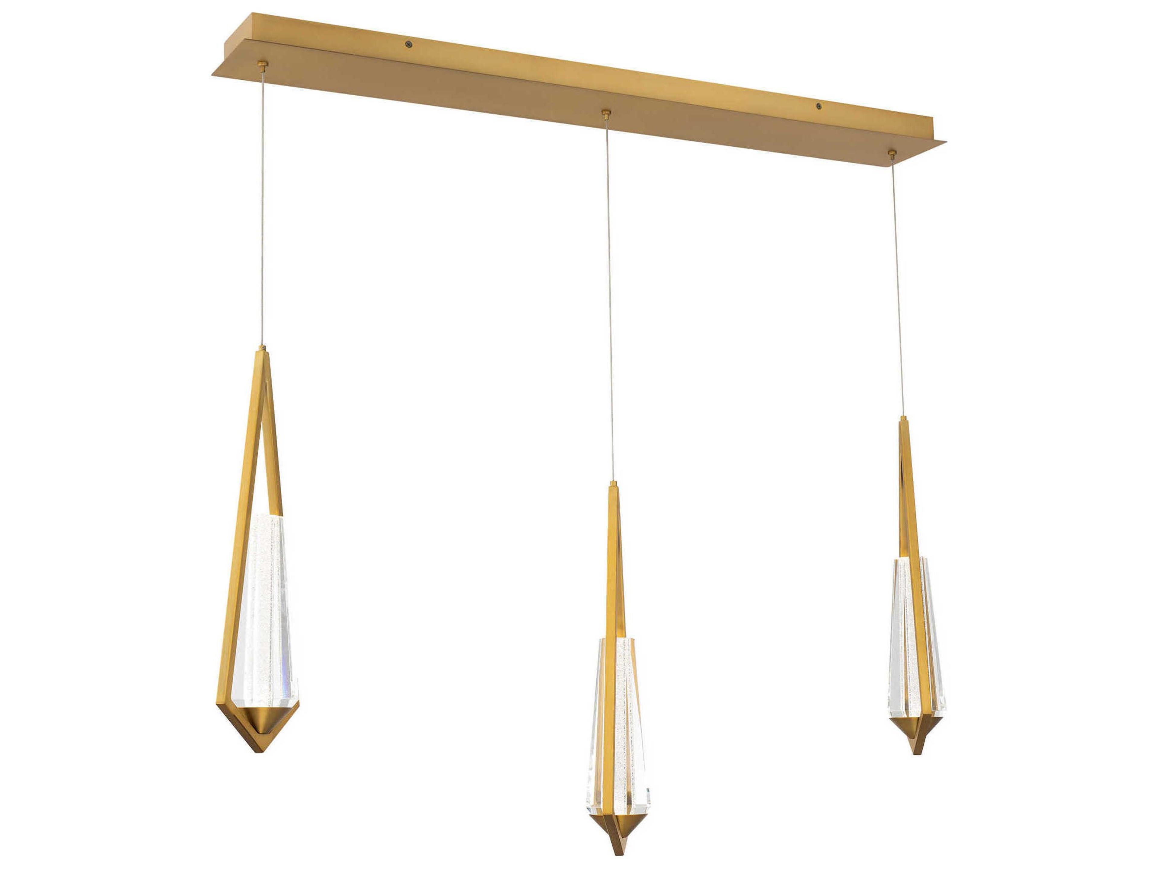 Devotion 3-Light Aged Brass Island Pendant