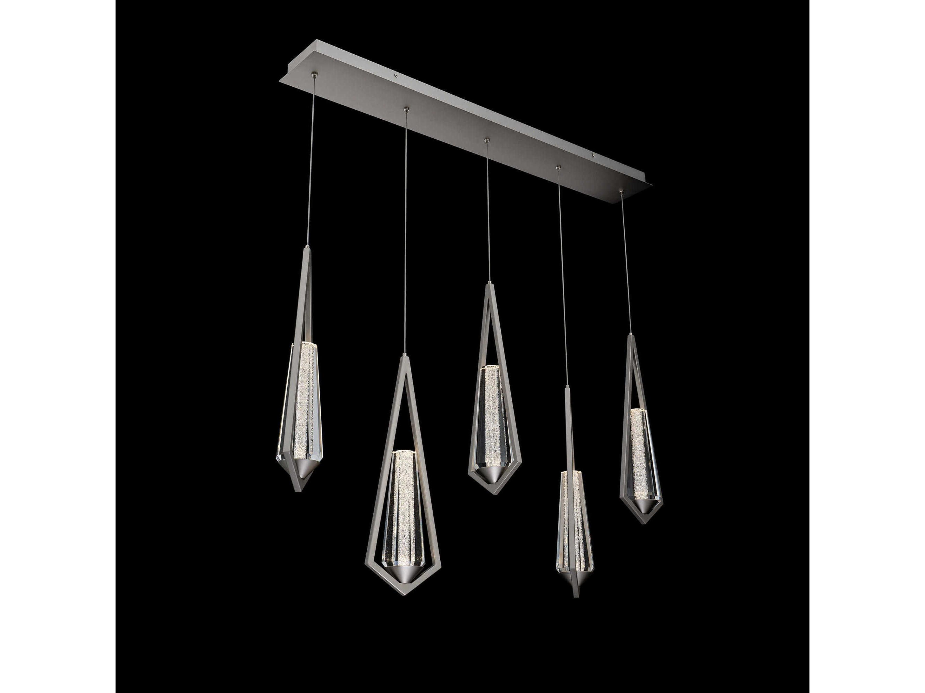 Schonbek Devotion 5-Light Satin Nickel Island Pendant